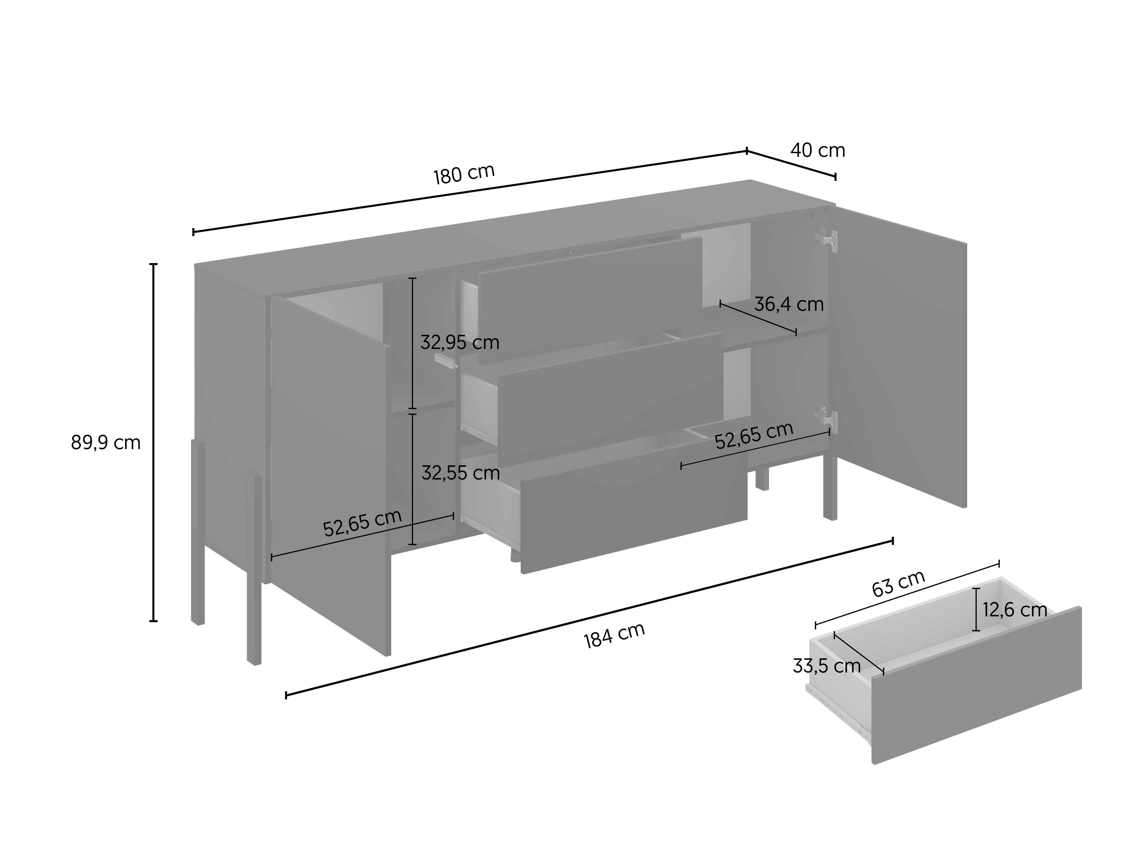 Komoda Etsore 101 (Bijela)