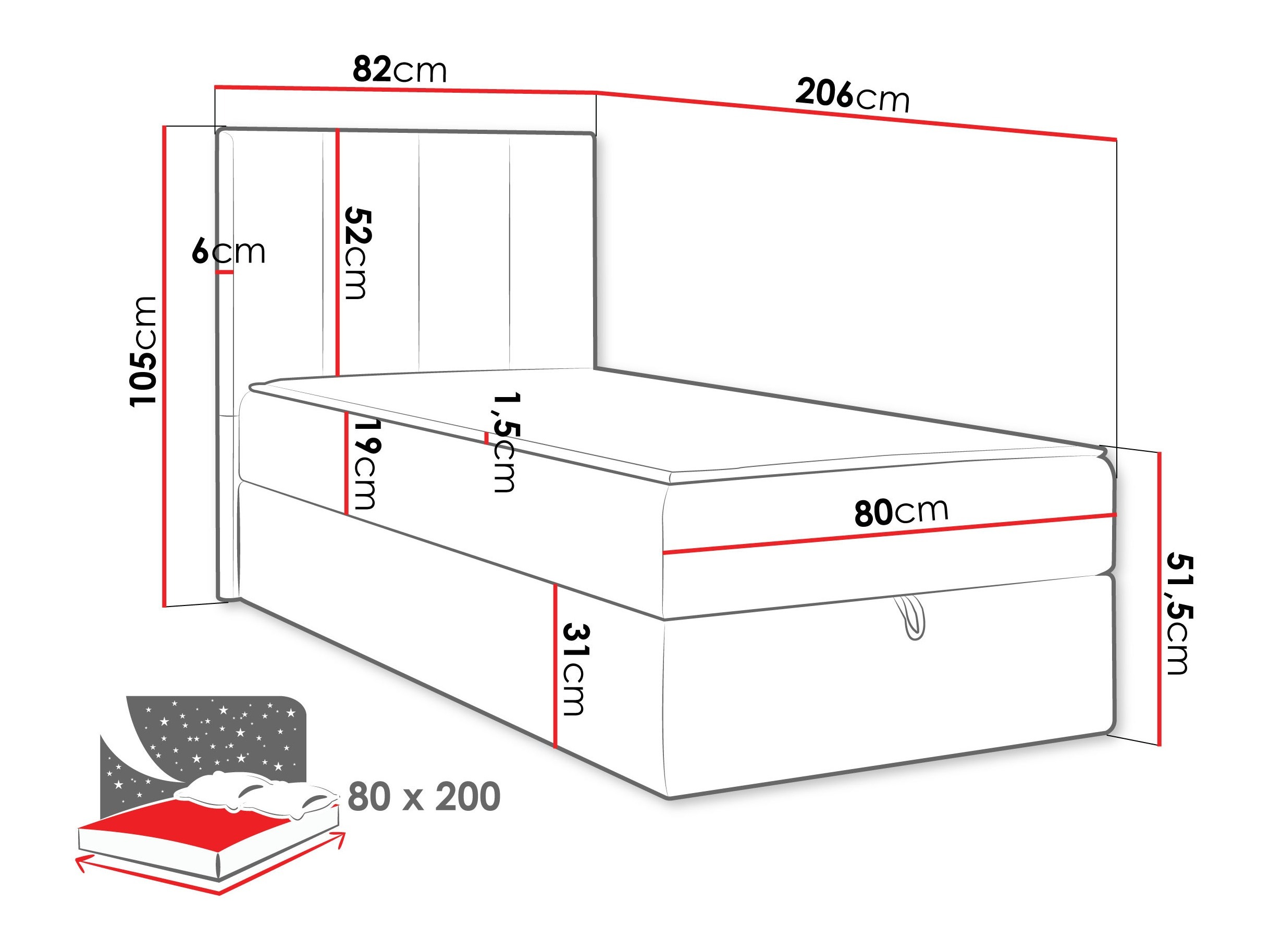 Boxspring krevet Oppidum I (Polo 897)