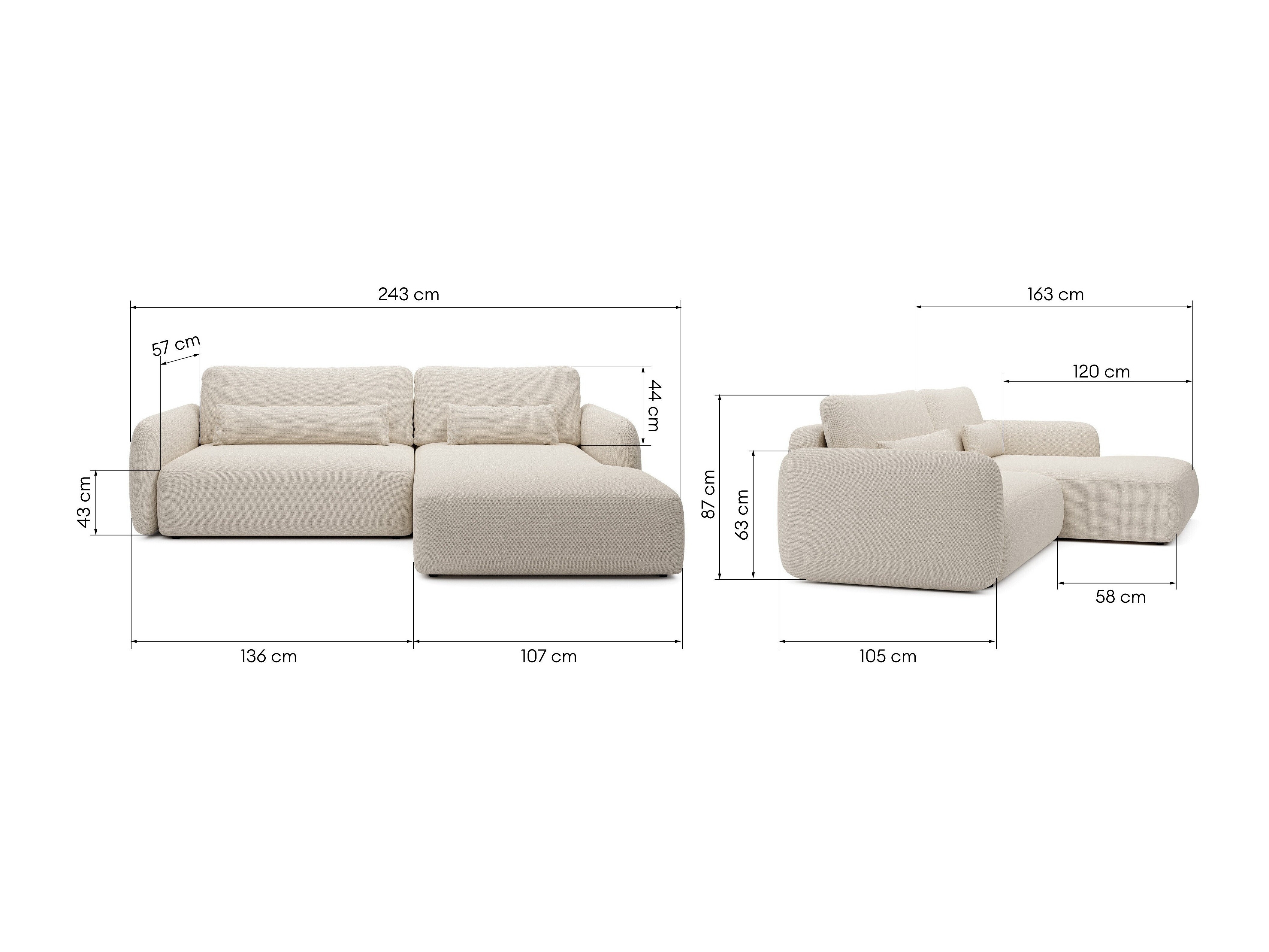 Kutna garnitura Burleson 807 (Desno)