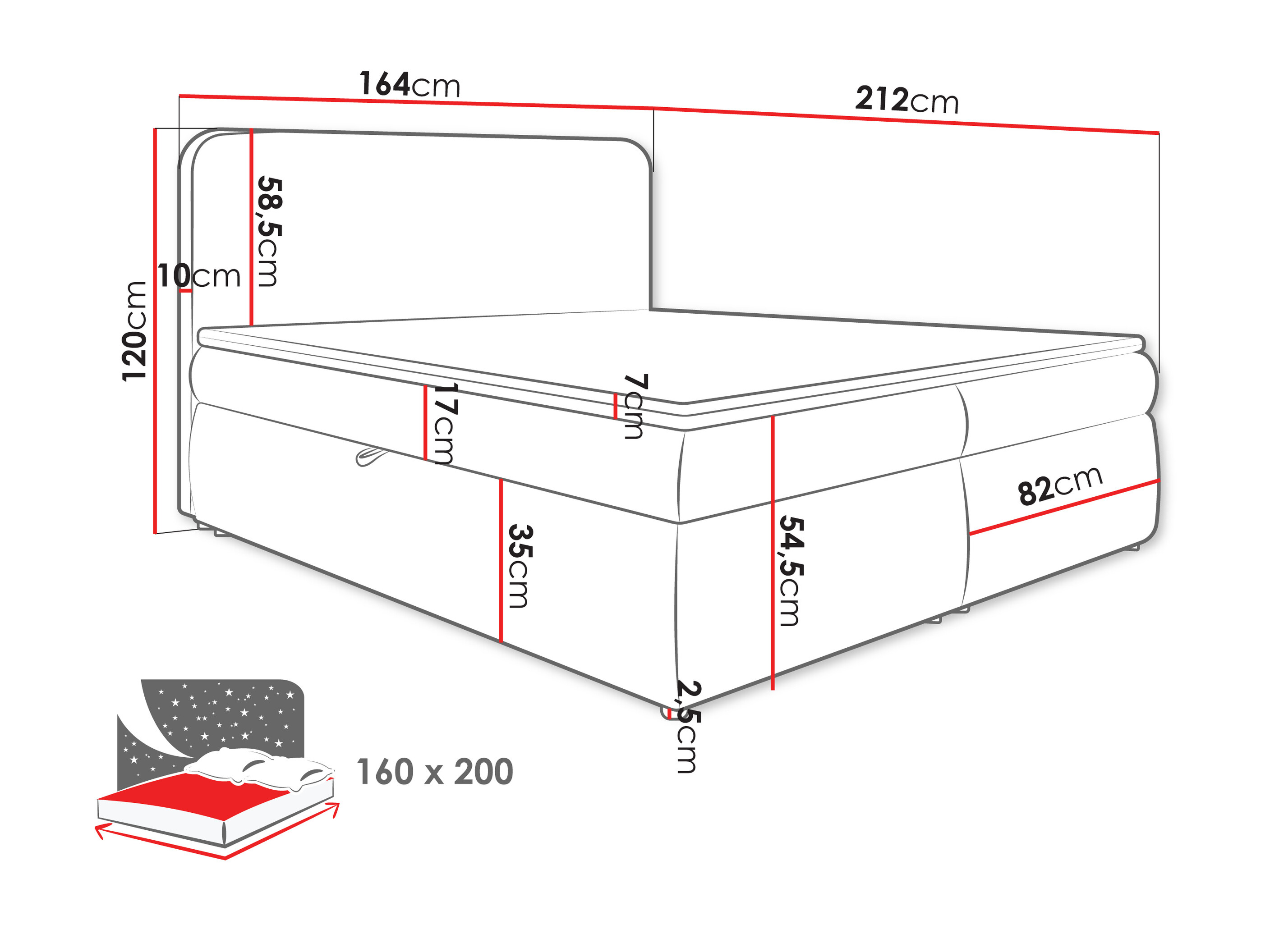 Boxspring krevet Portage 111 (Vibe 06)