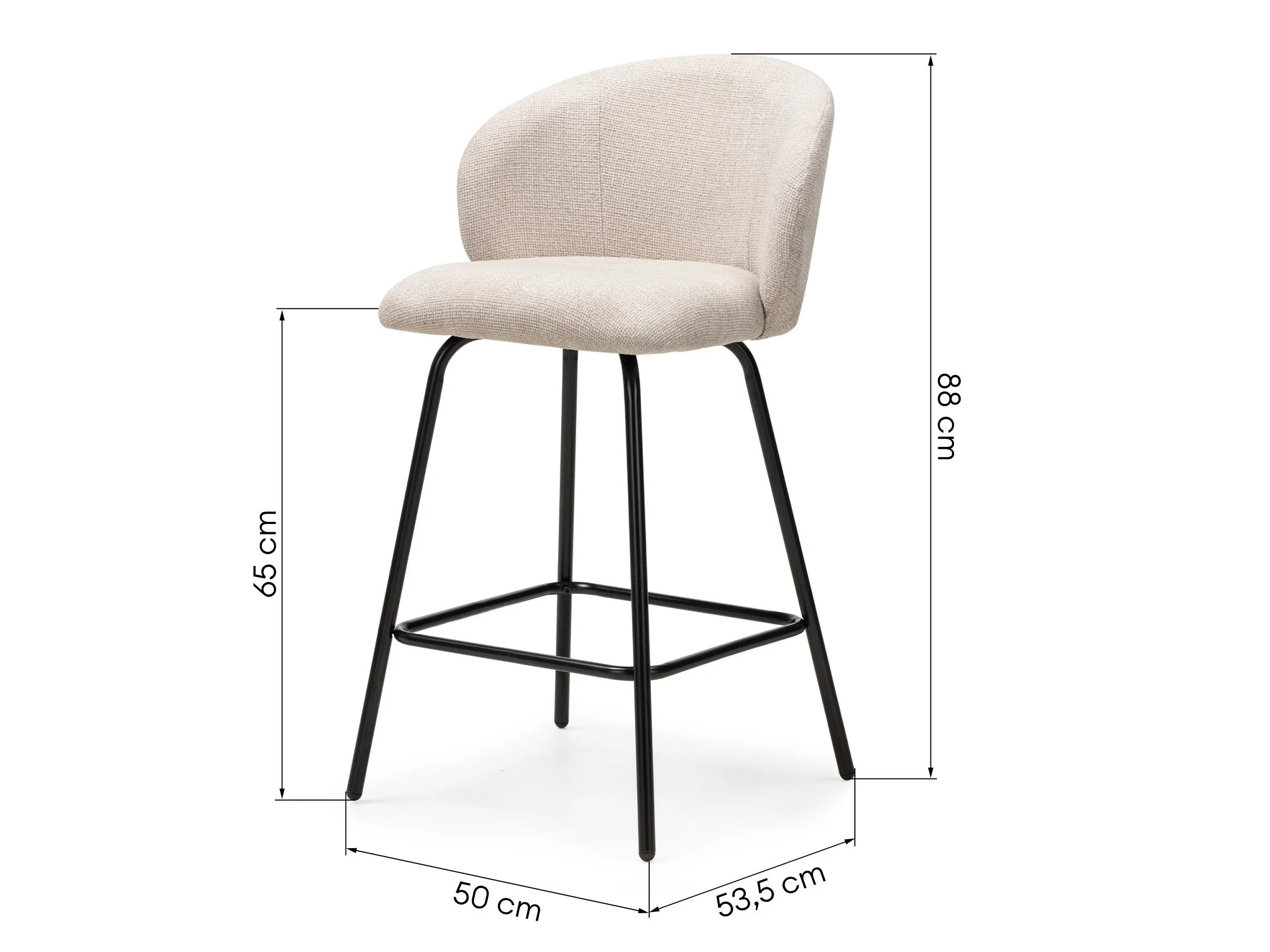 Polubarska stolica Burleson 221 (Krem + Crna)