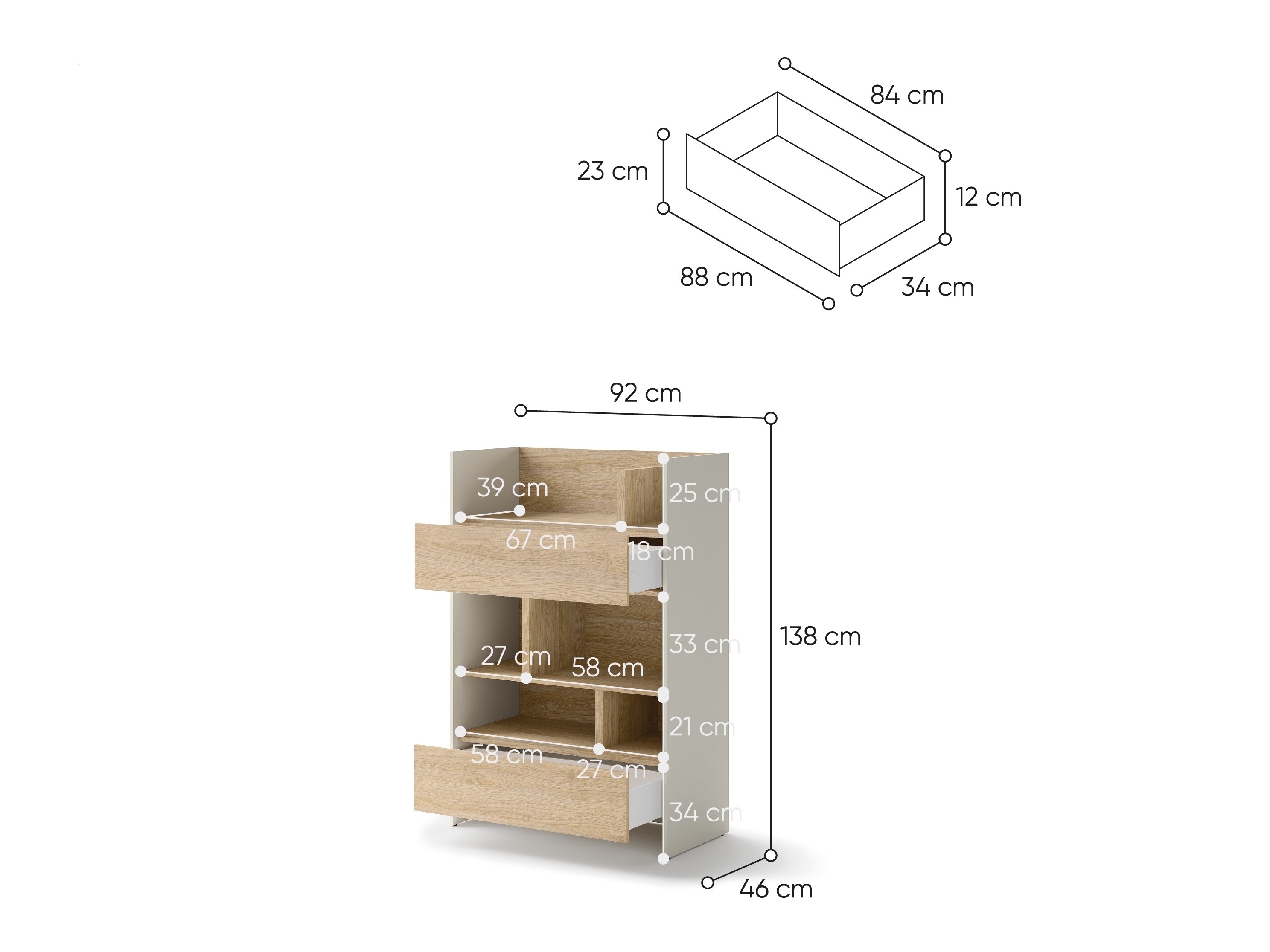 Polica Concept Lenart IX (Siva + Grafit)