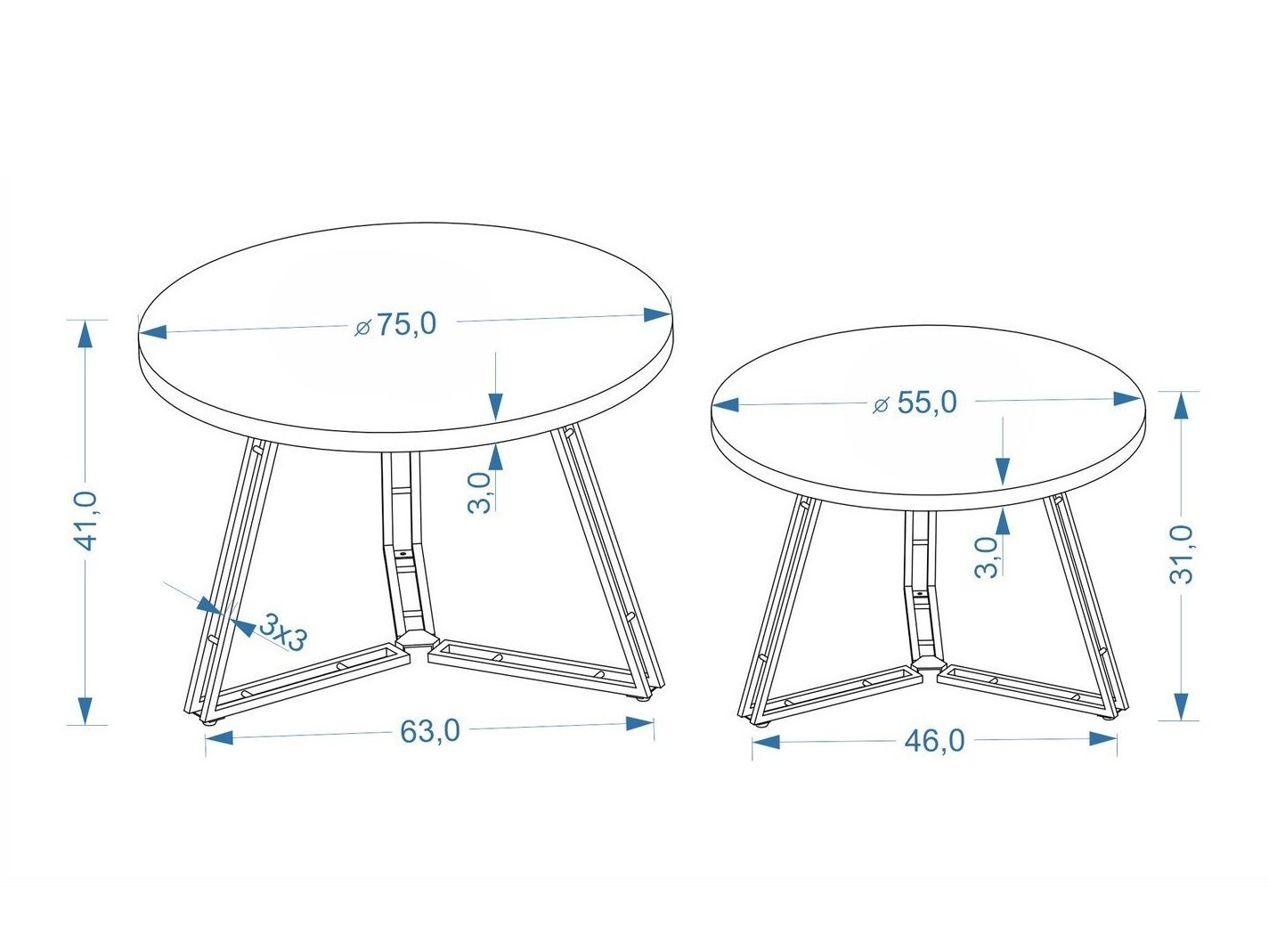 Set stolića za kavu Houston 2184