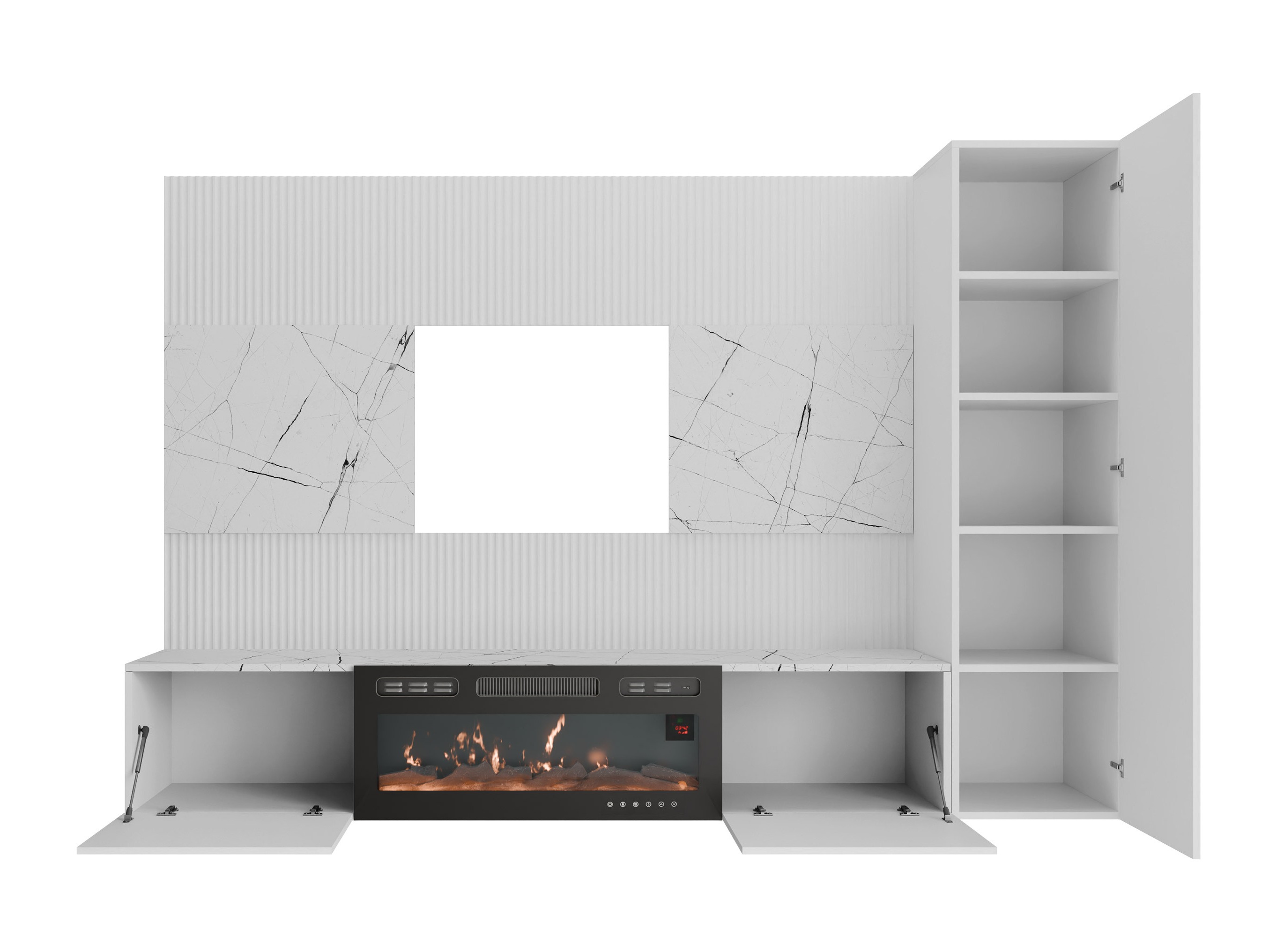 Set za dnevni boravak Comfivo Salix IX (Orah + Svijetla Travertine)