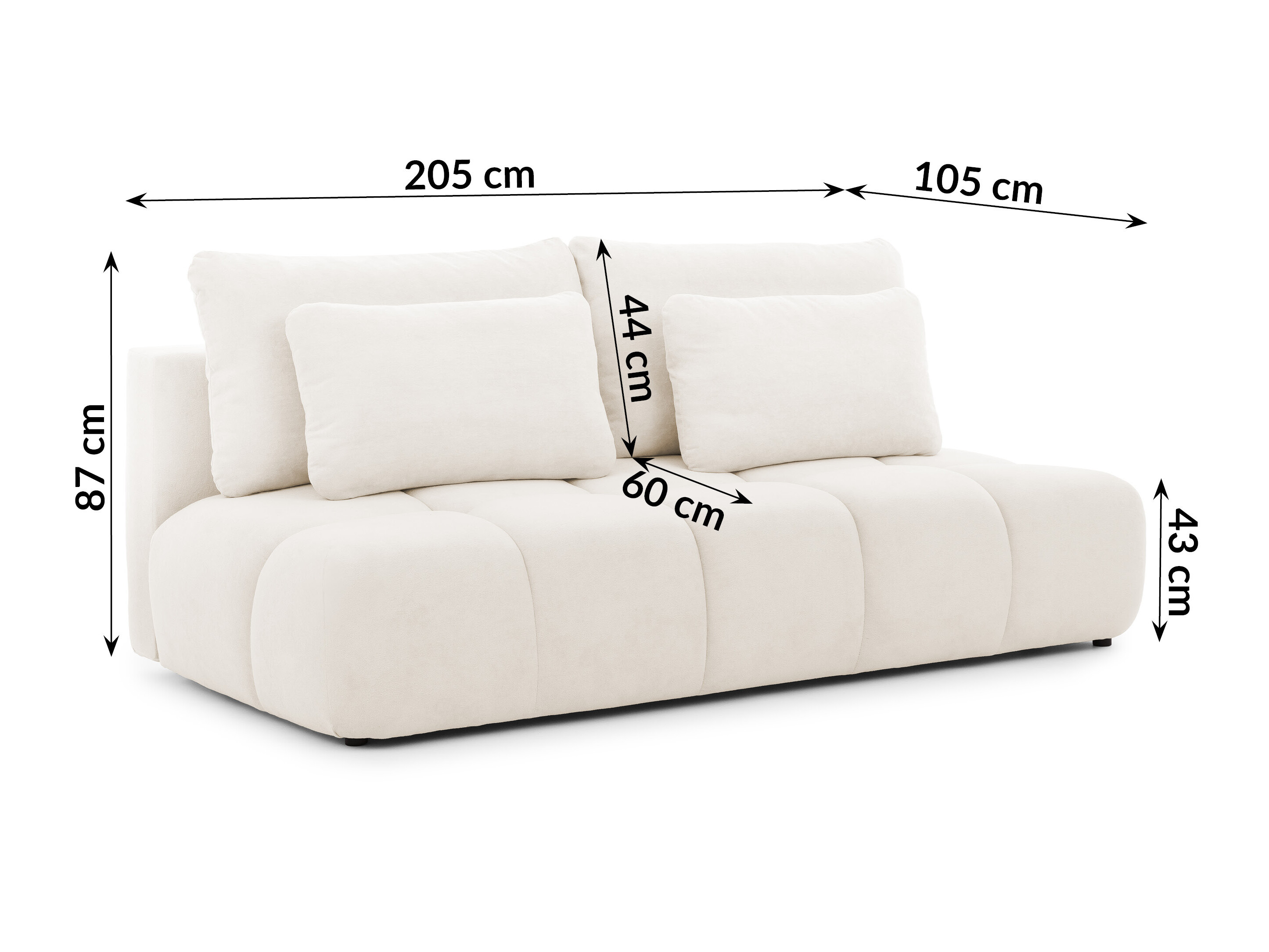 Kauč na razvlačenje Rocklin 203 (Soft Plush 01)