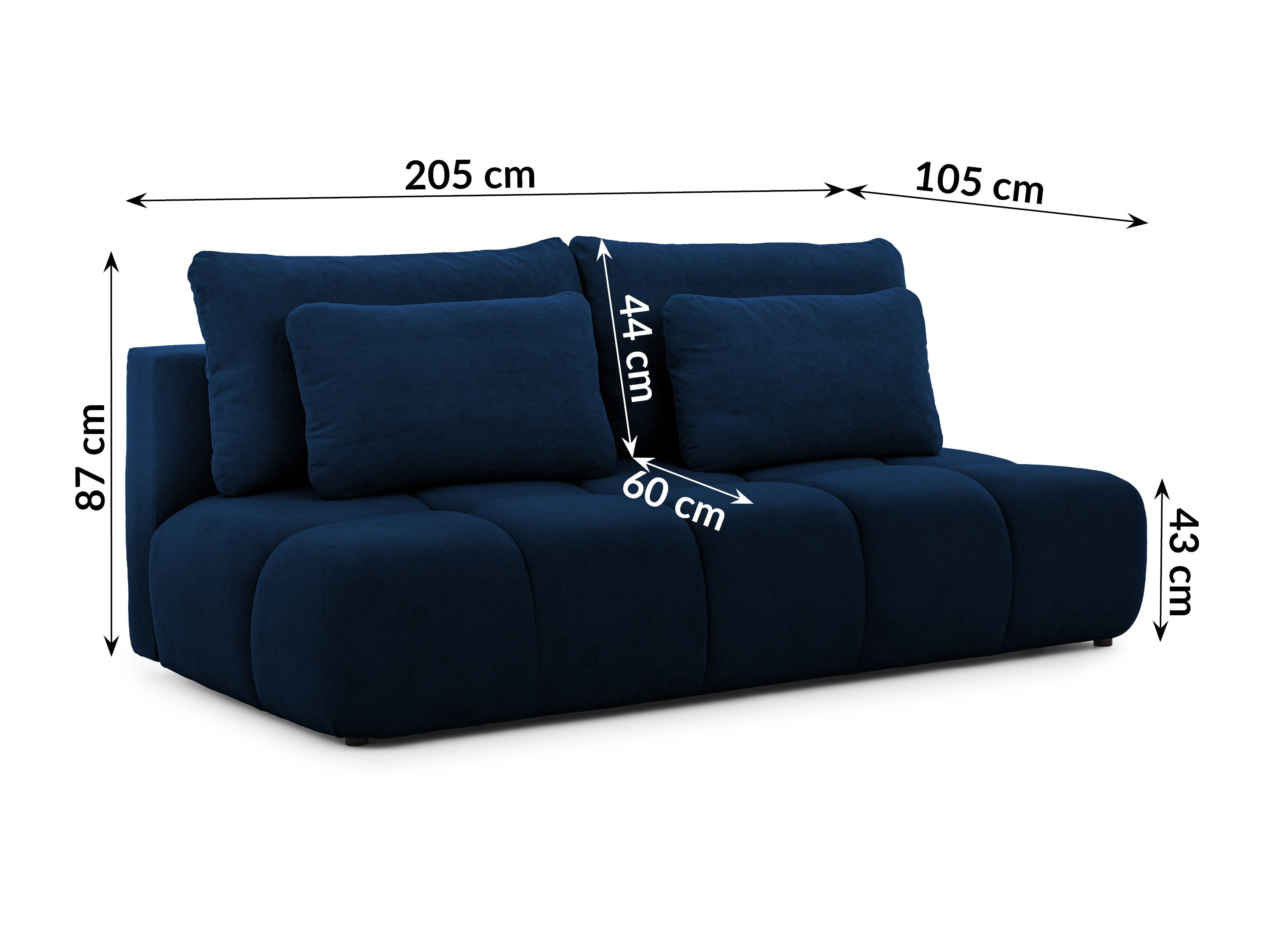 Kauč na razvlačenje Rocklin 203 (Soft Plush 17)