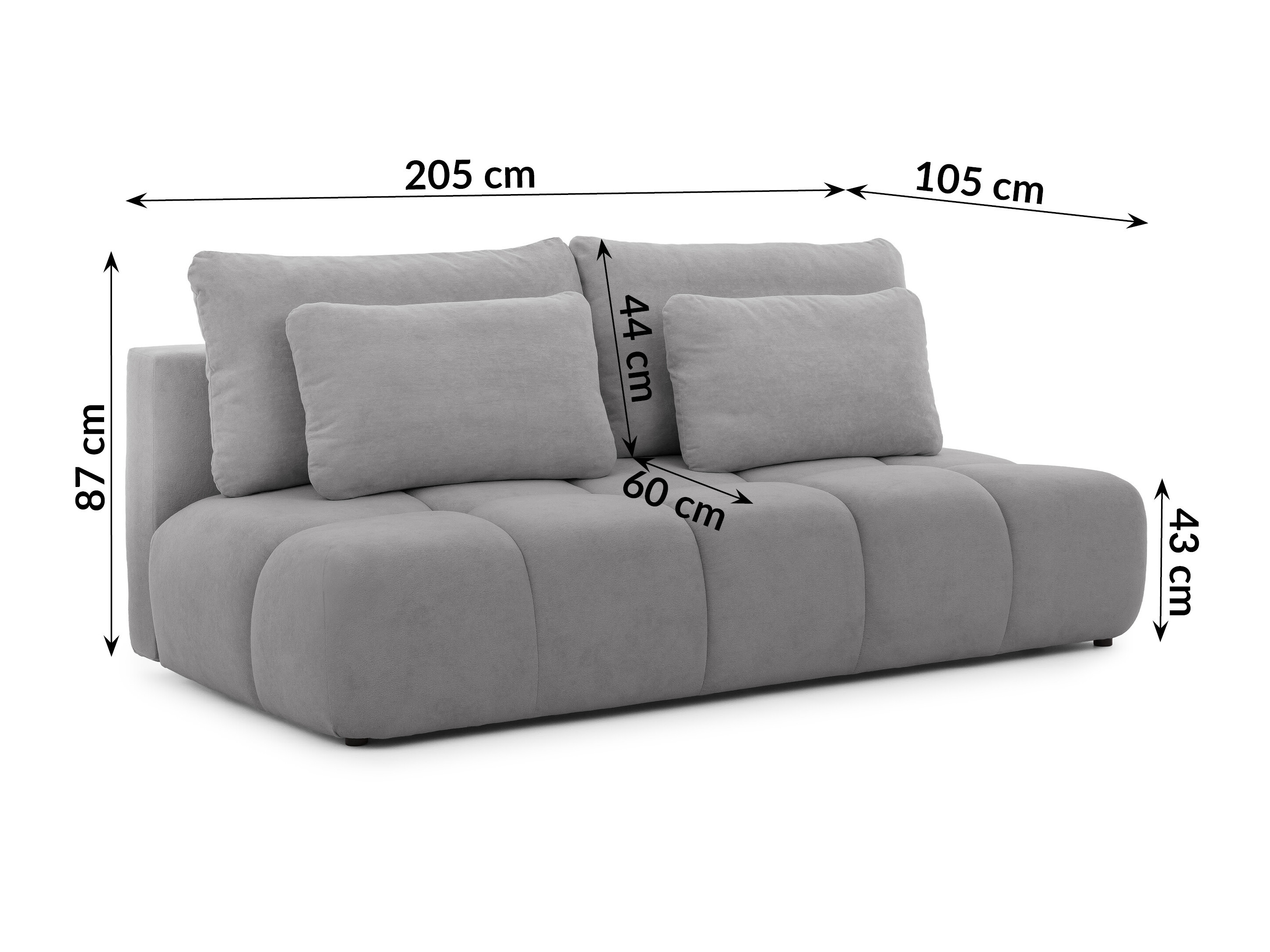 Kauč na razvlačenje Rocklin 203 (Soft Plush 20)