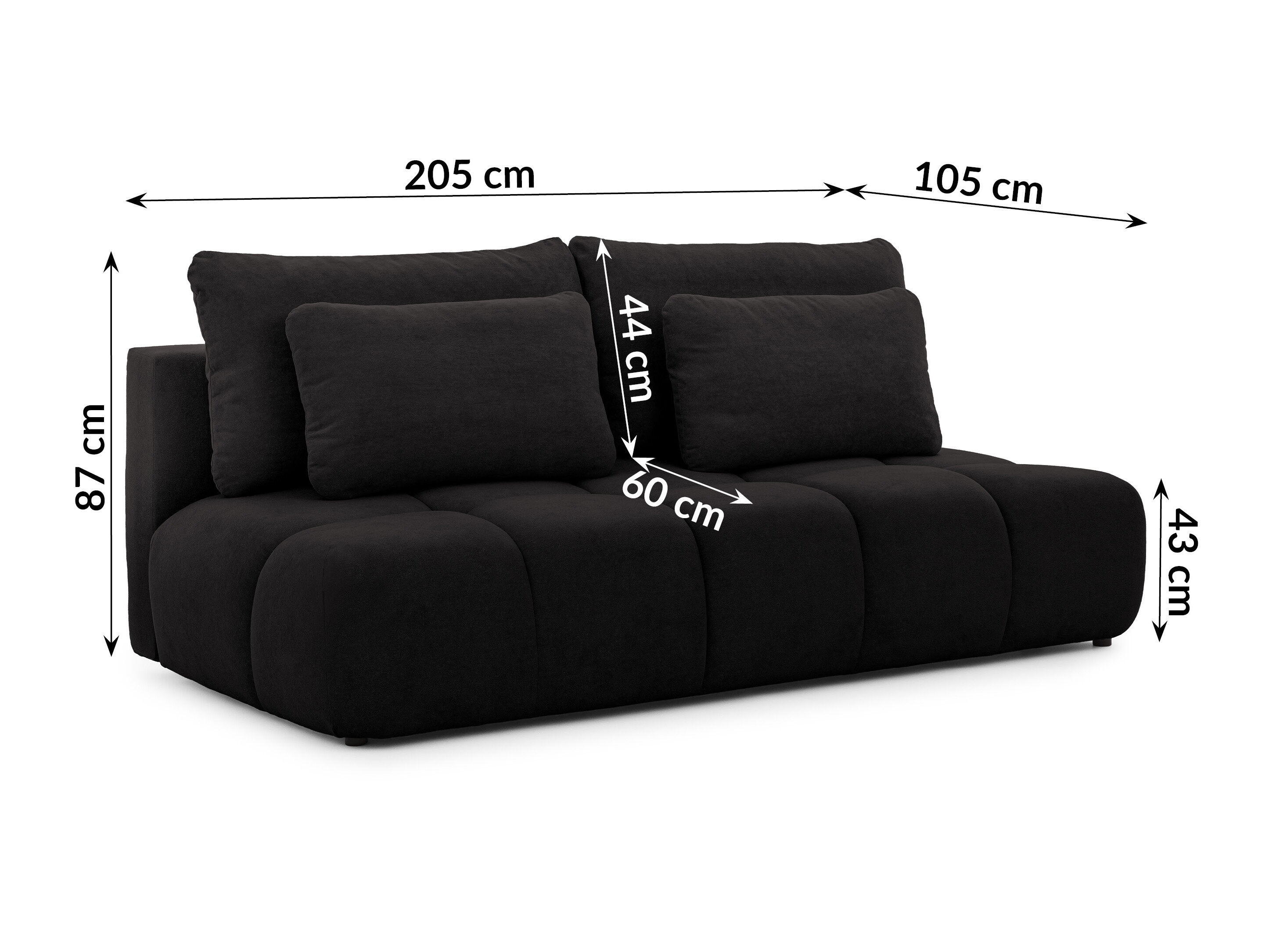 Kauč na razvlačenje Rocklin 203 (Soft Plush 22)