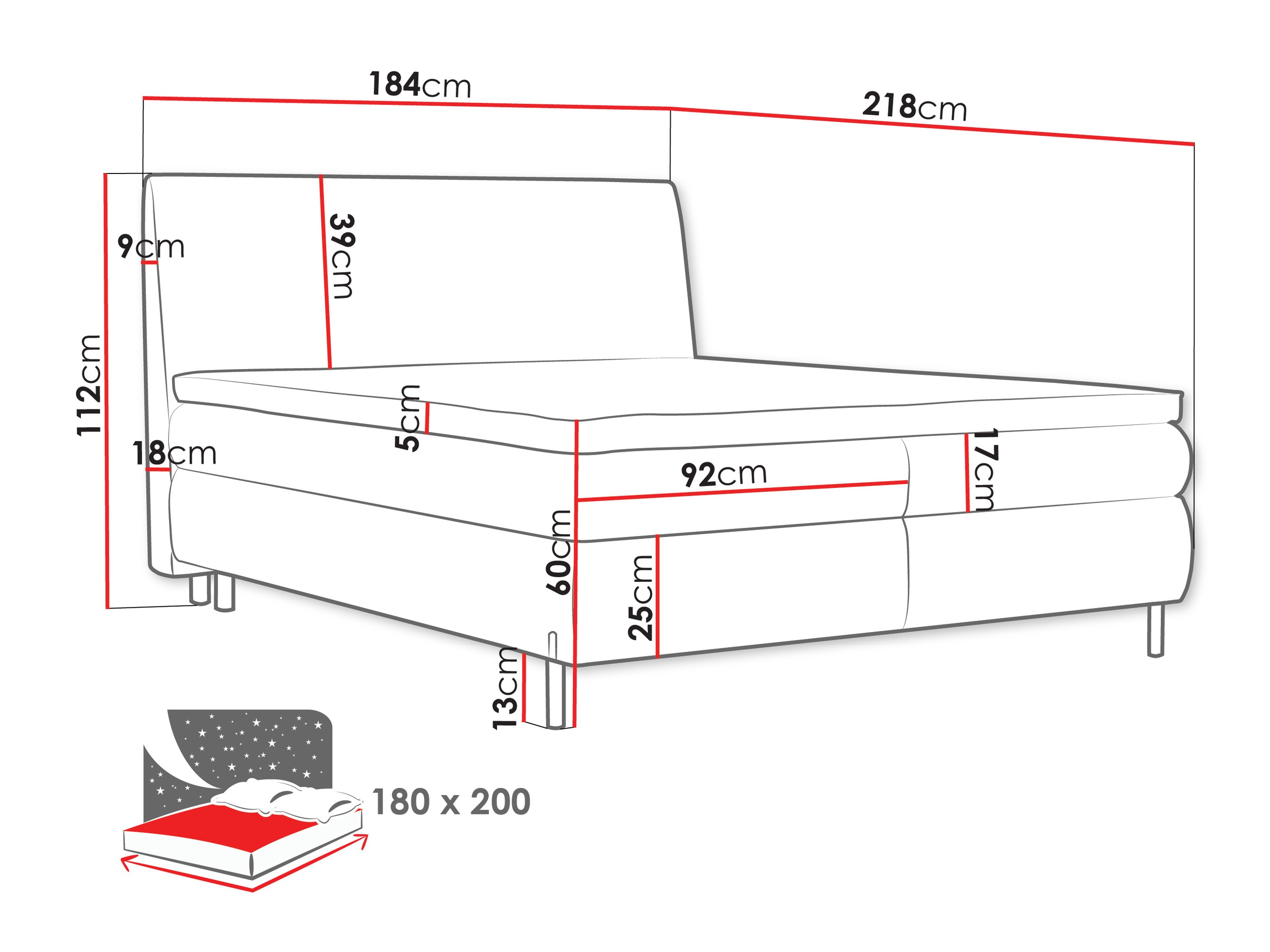 Boxspring krevet Portage 113 (Adventure 06)