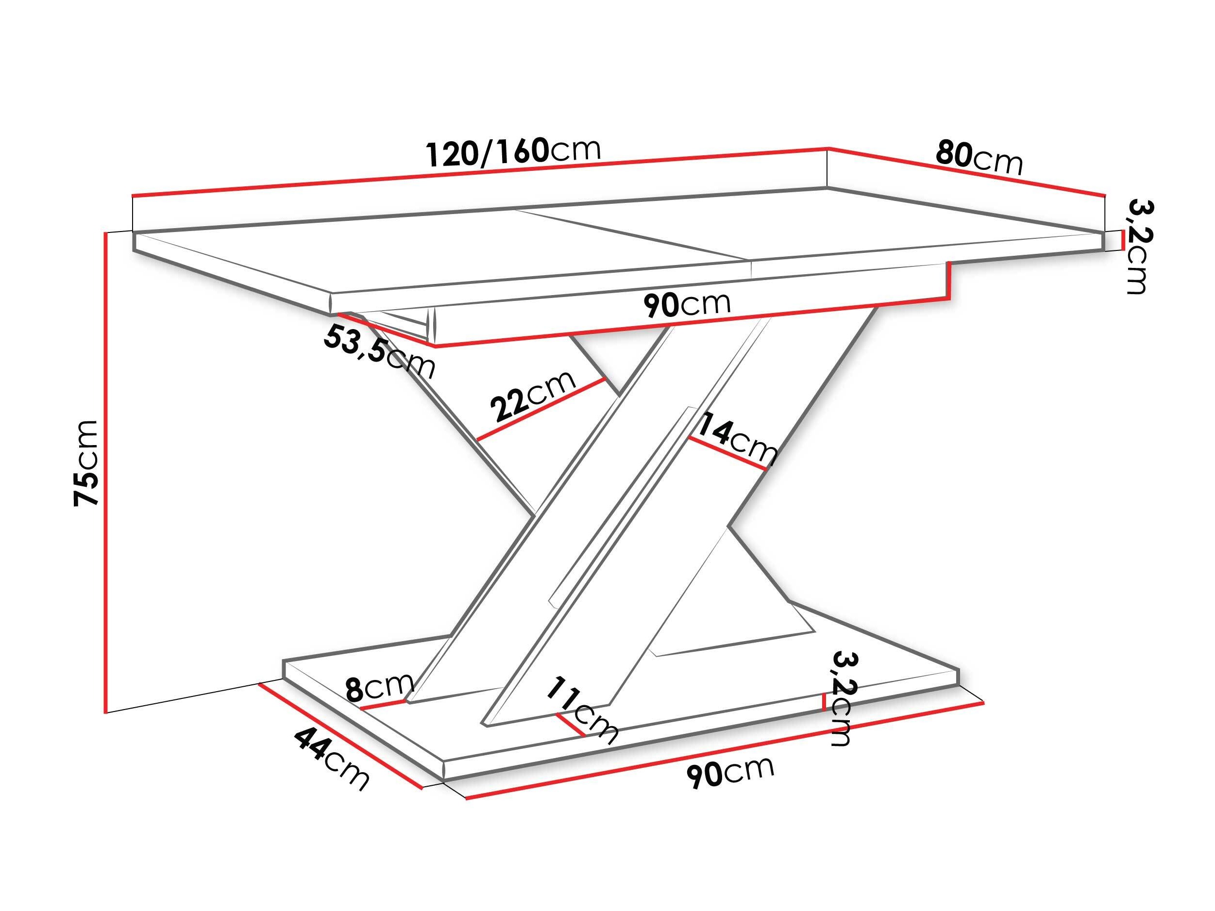Stol Goodyear 141 (Crni mramor + Crna)