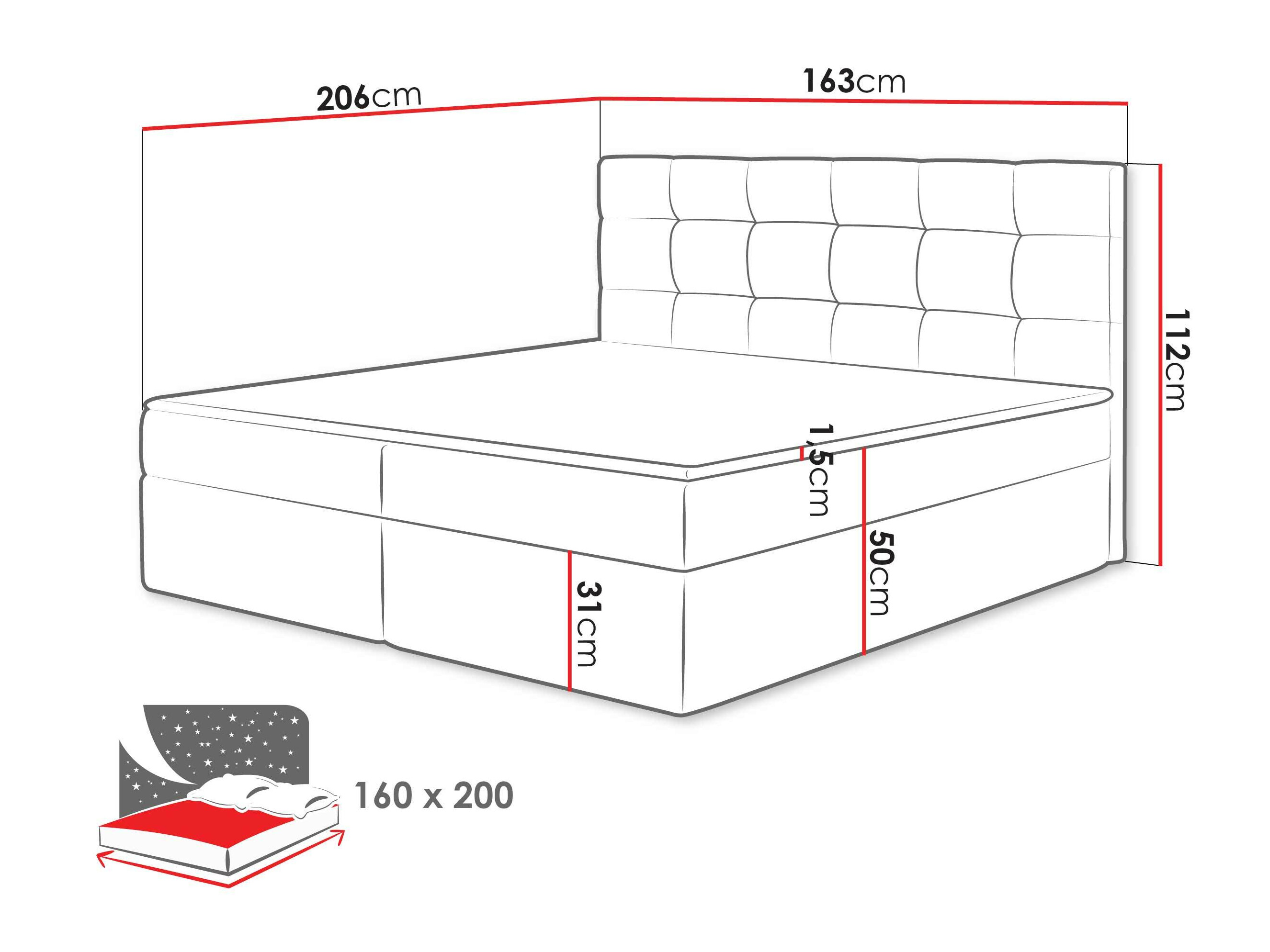 Boxspring krevet Comfivo Osculum I (Polo 889)