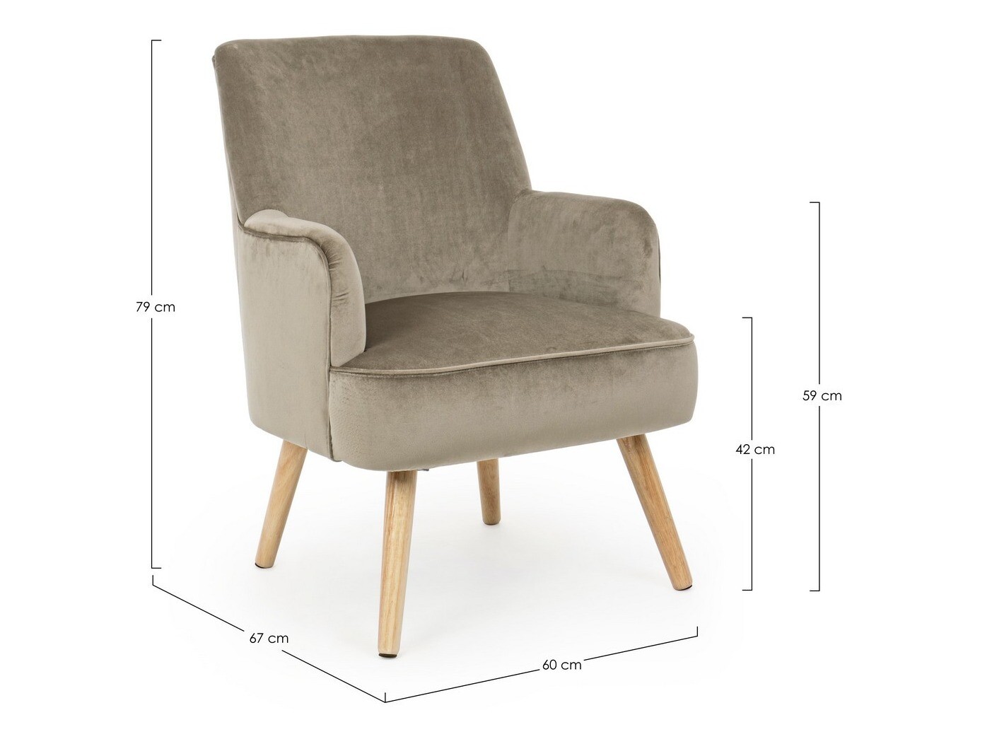 Fotelja Keizer 205 (Taupe)