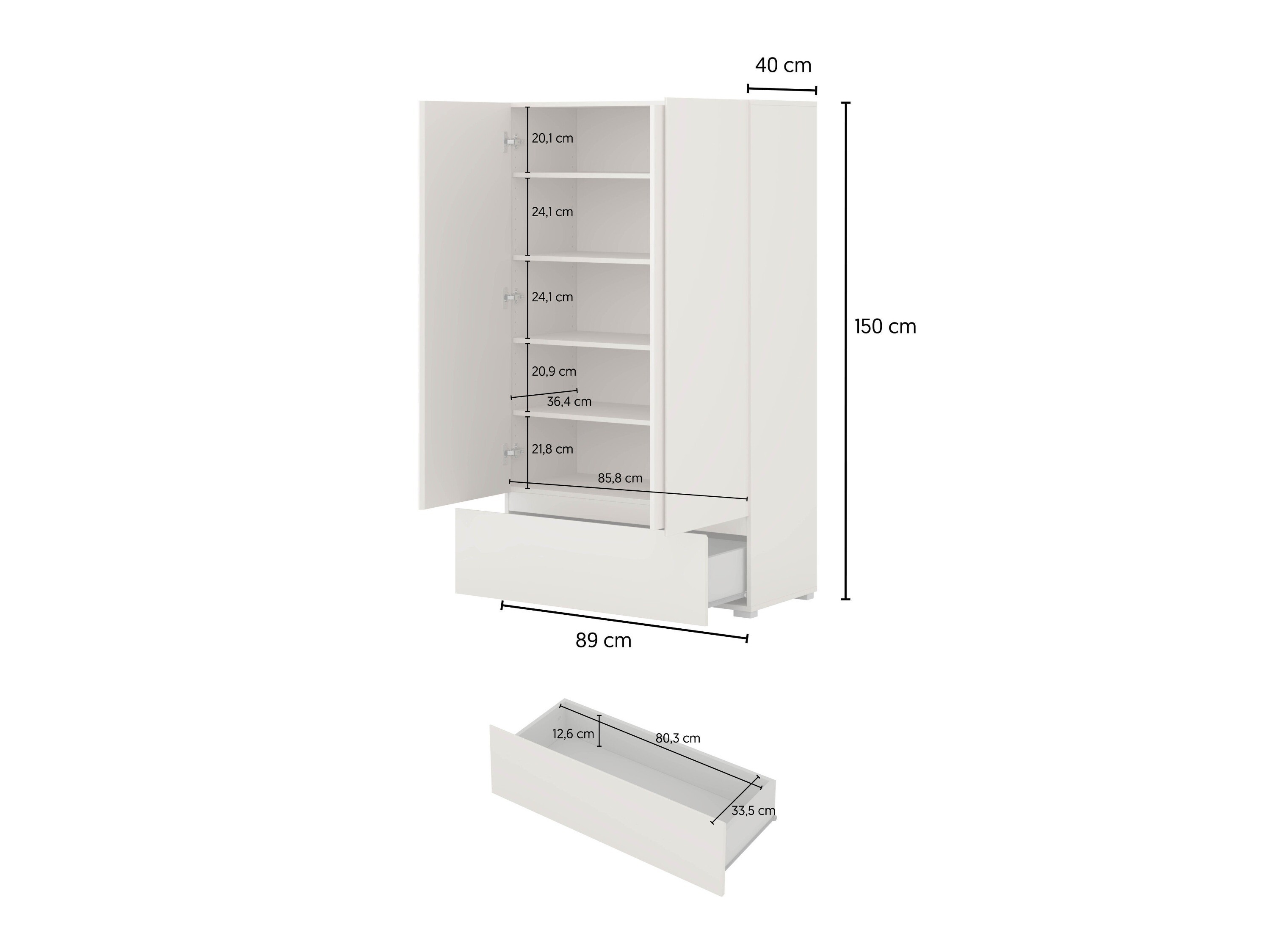 Polica Elbleve 106 (Bijela)