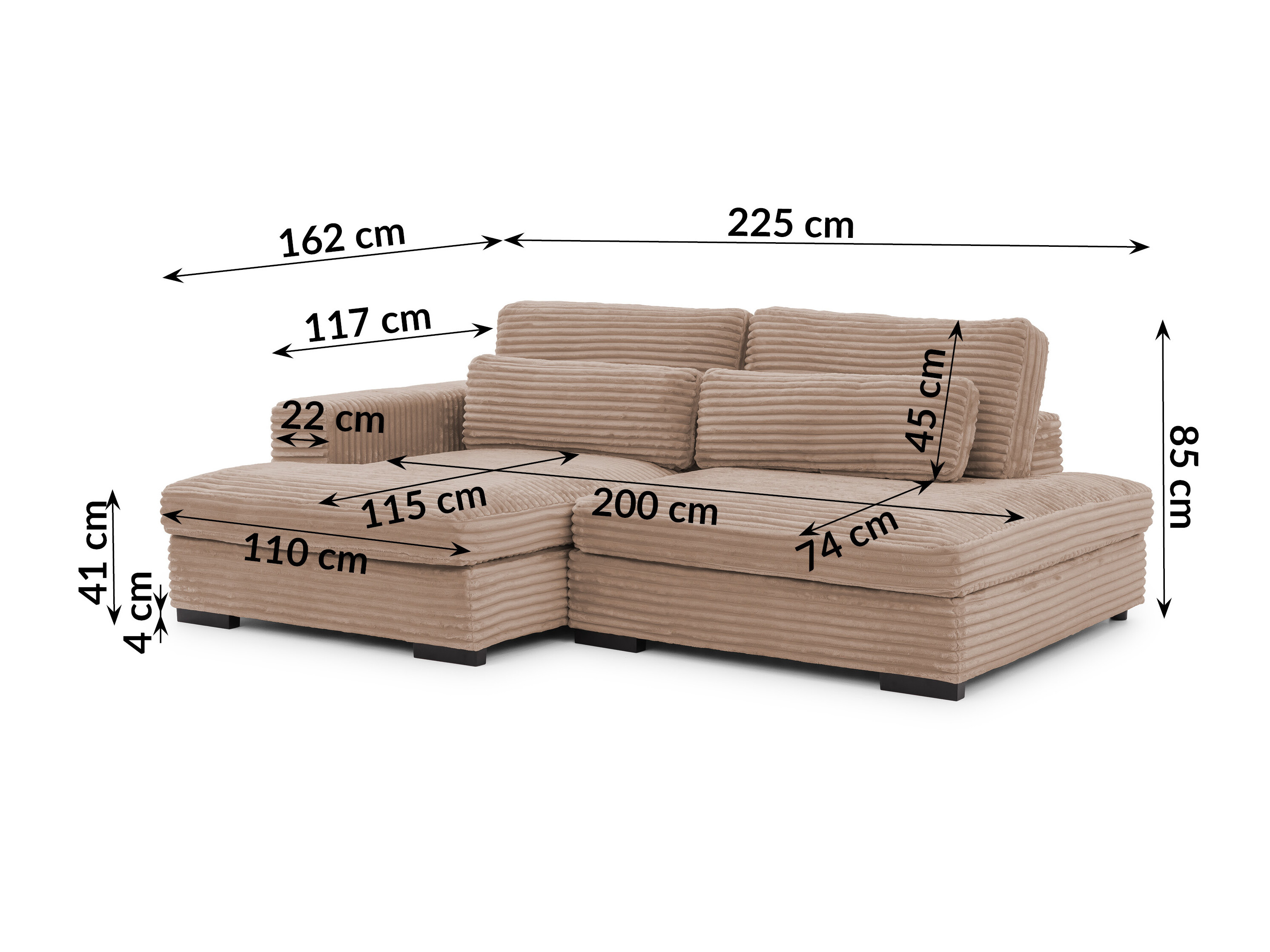 Kutna garnitura Rocklin 225 (Tilia 17)