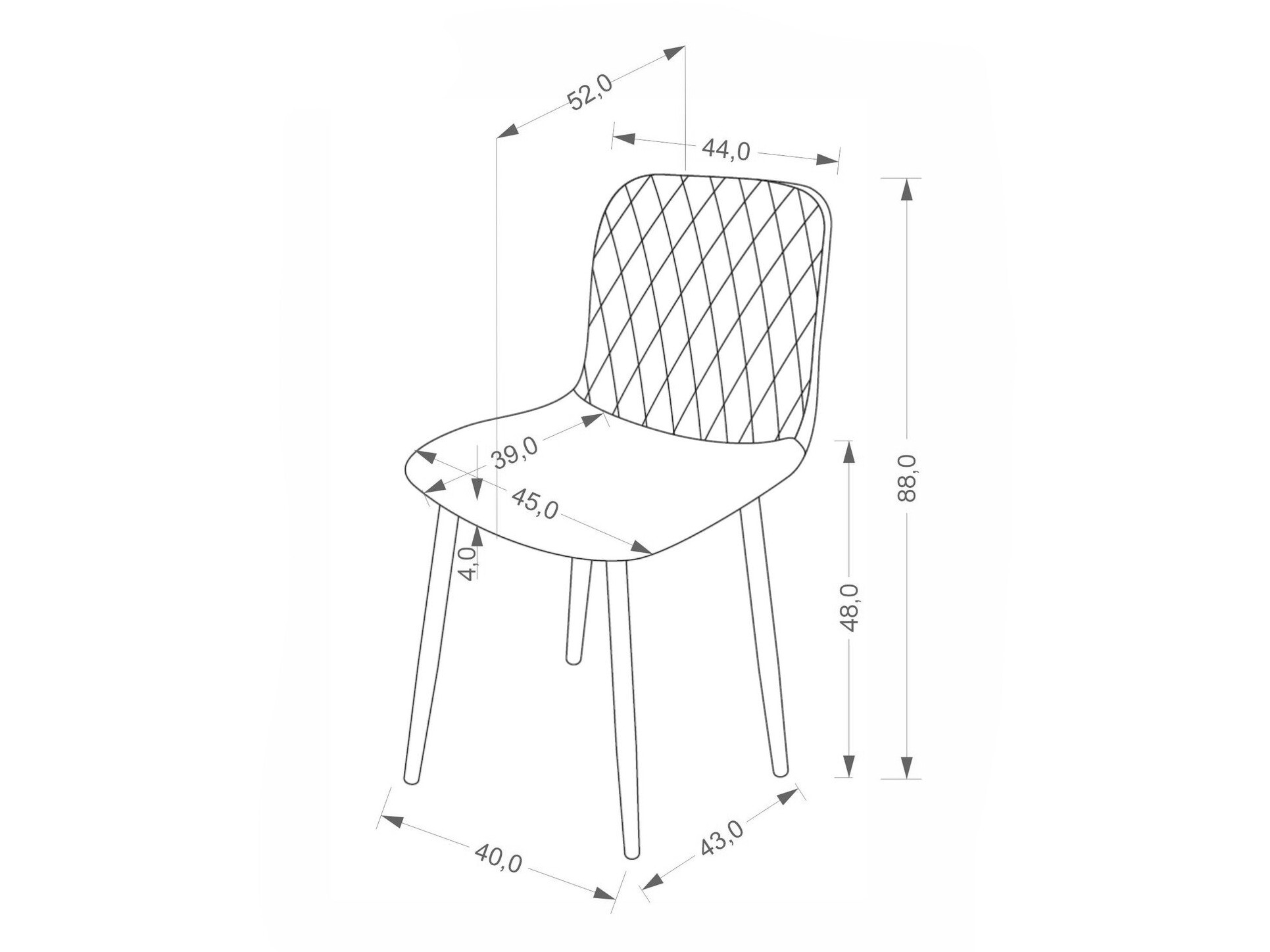 Stolica Houston 2209 (Siva)