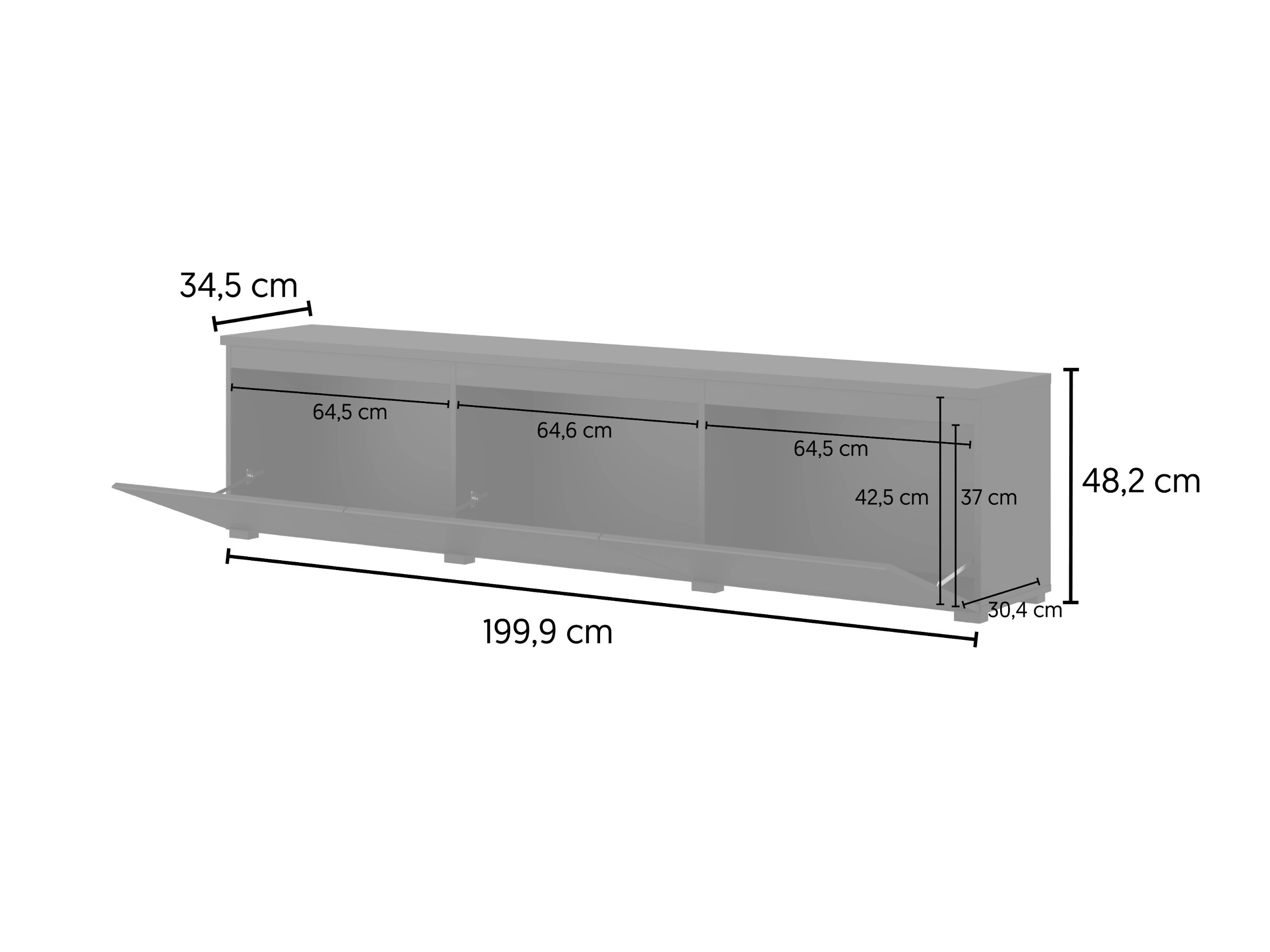 TV stol Baletu 113 (Crna)