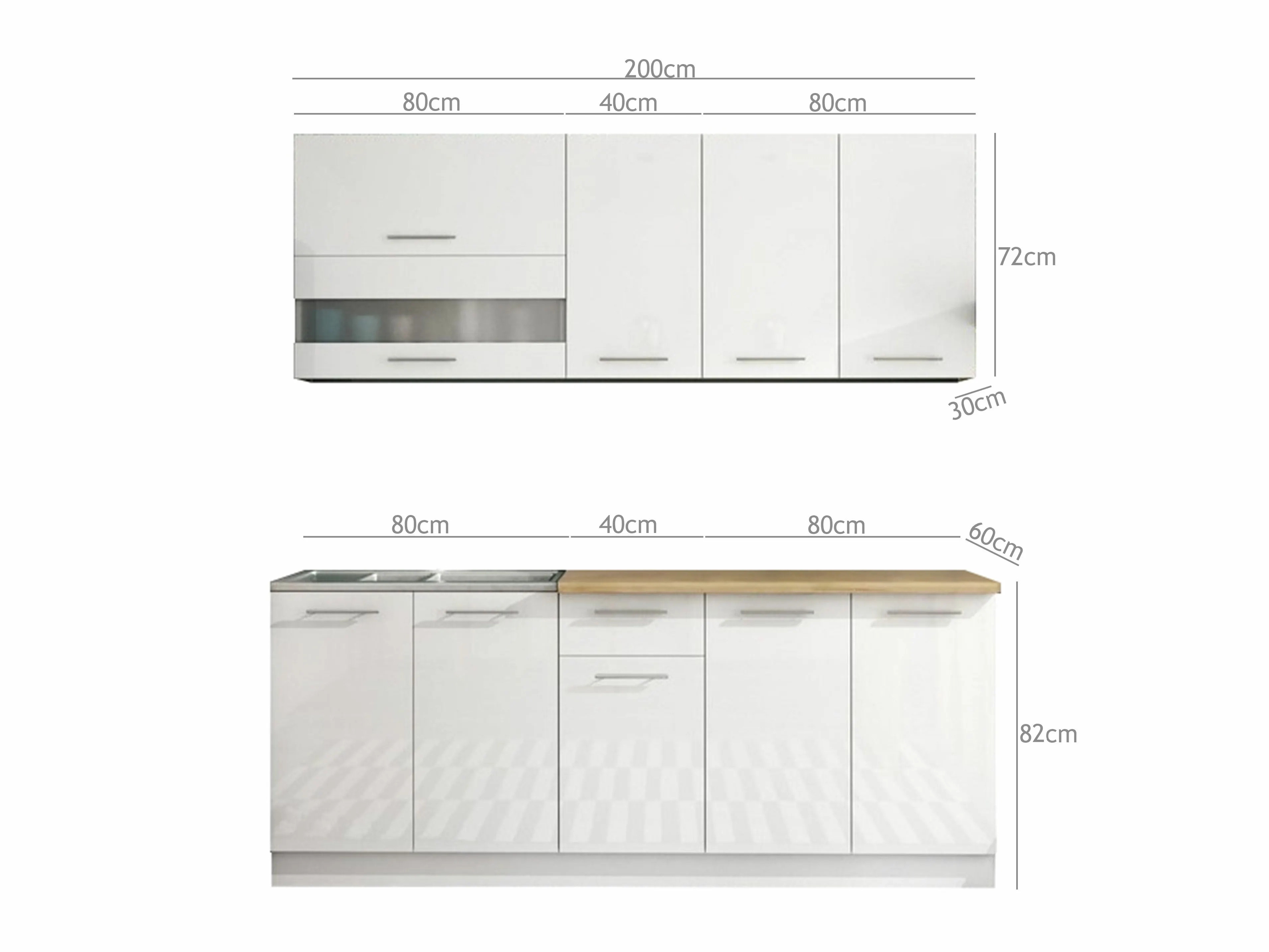 Modularan kuhinjski set Tiffa Grey 102