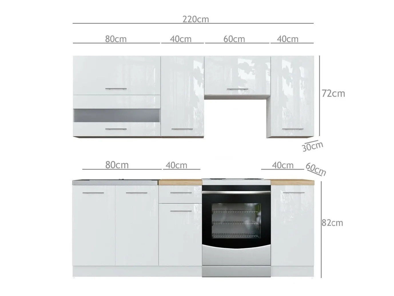 Modularan kuhinjski set Tiffa White 117