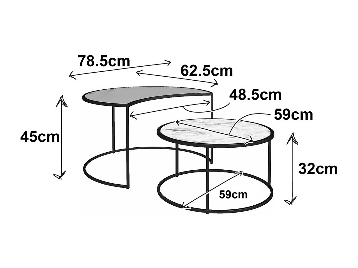 Set stolića za kavu Tulsa 628
