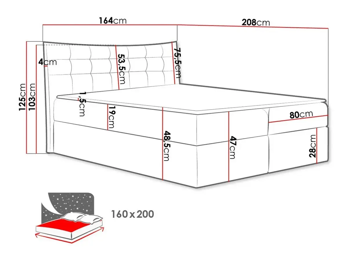 Boxspring krevet Insula (Paros 01)