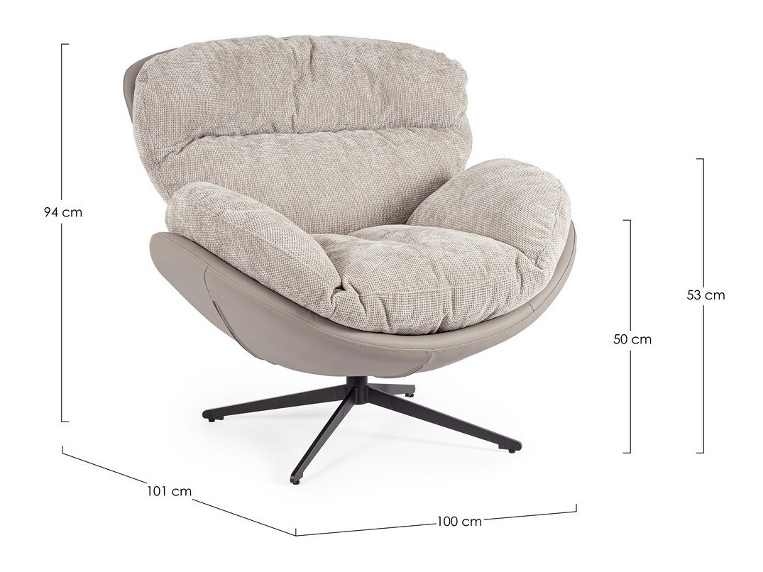 Fotelja Keizer 332 (Siva + Taupe)