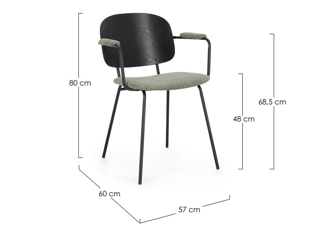 Stolica Keizer 357 (Zelena + Crna)
