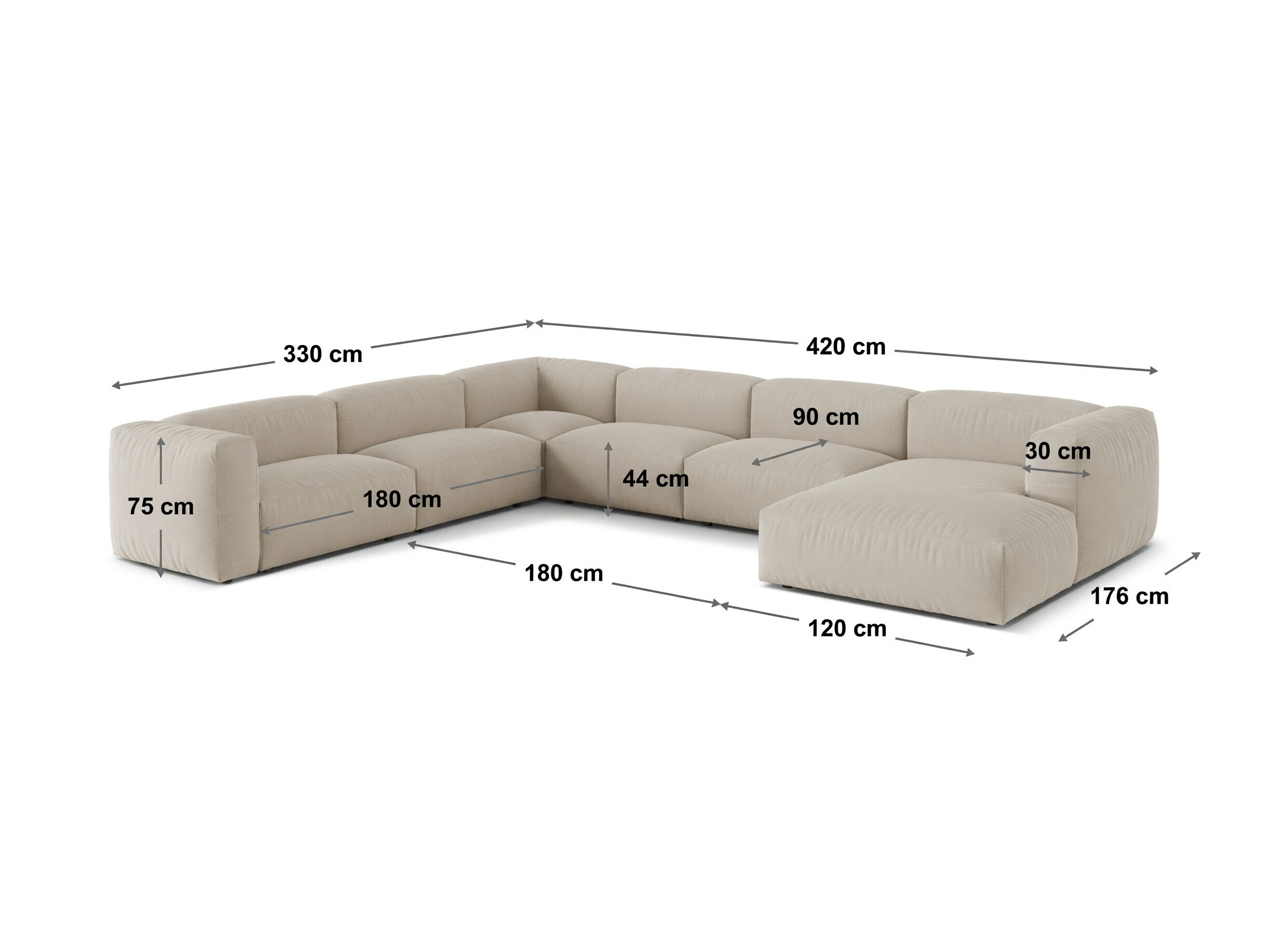 Modularna kutna garnitura Sorcoro 133 (Vogue 12)