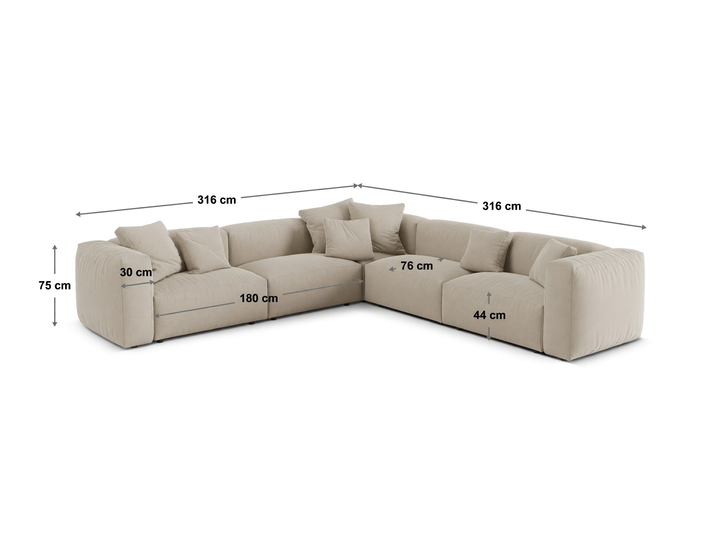 Modularna kutna garnitura Sorcoro 130 (Vogue 12)