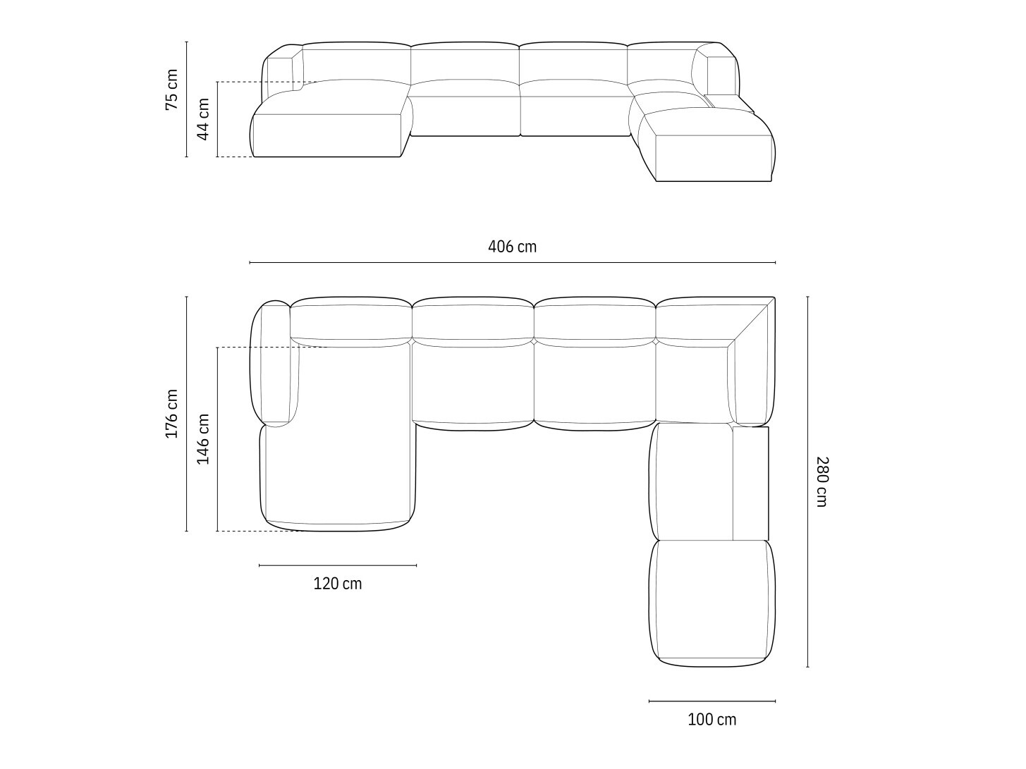 Modularna kutna garnitura Sorcoro 124 (Vogue 12)