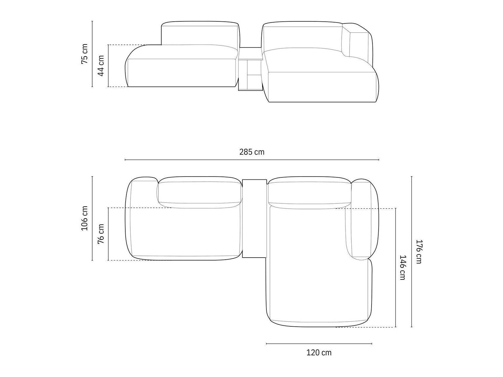 Modularna kutna garnitura Sorcoro 106 (Vogue 15)