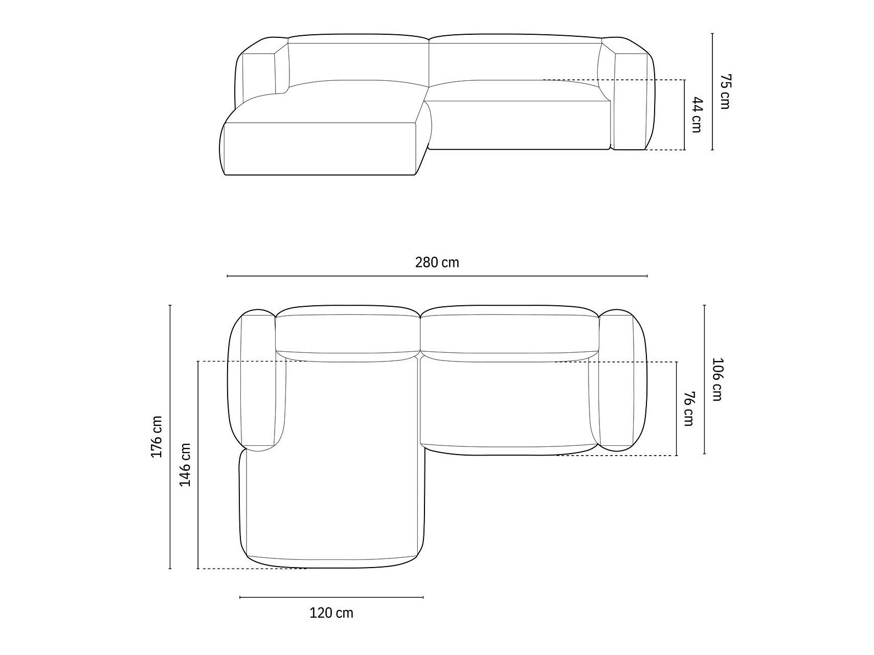 Modularna kutna garnitura Sorcoro 105 (Vogue 12)