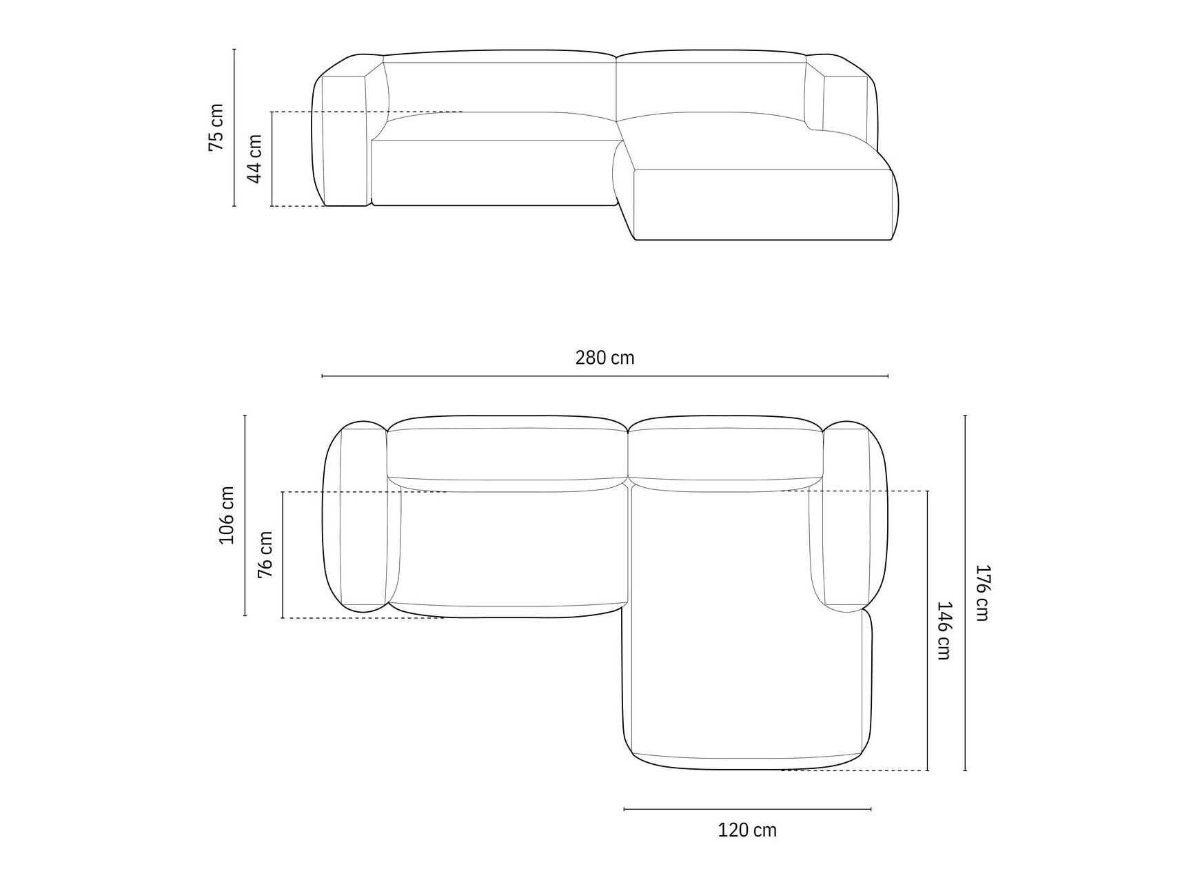 Modularna kutna garnitura Sorcoro 105 (Vogue 15)
