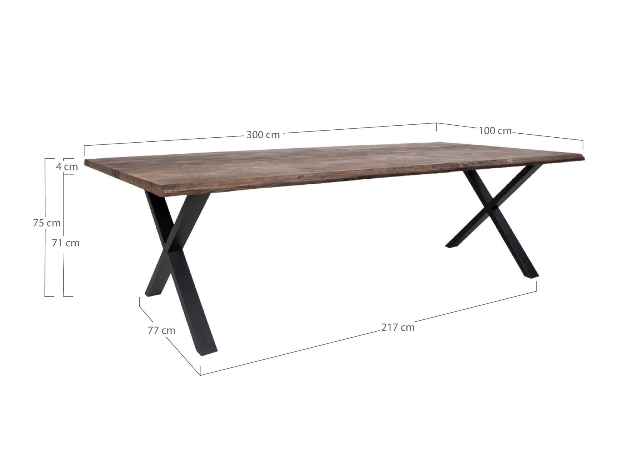 Stol Brea 346 (Tamni hrast)