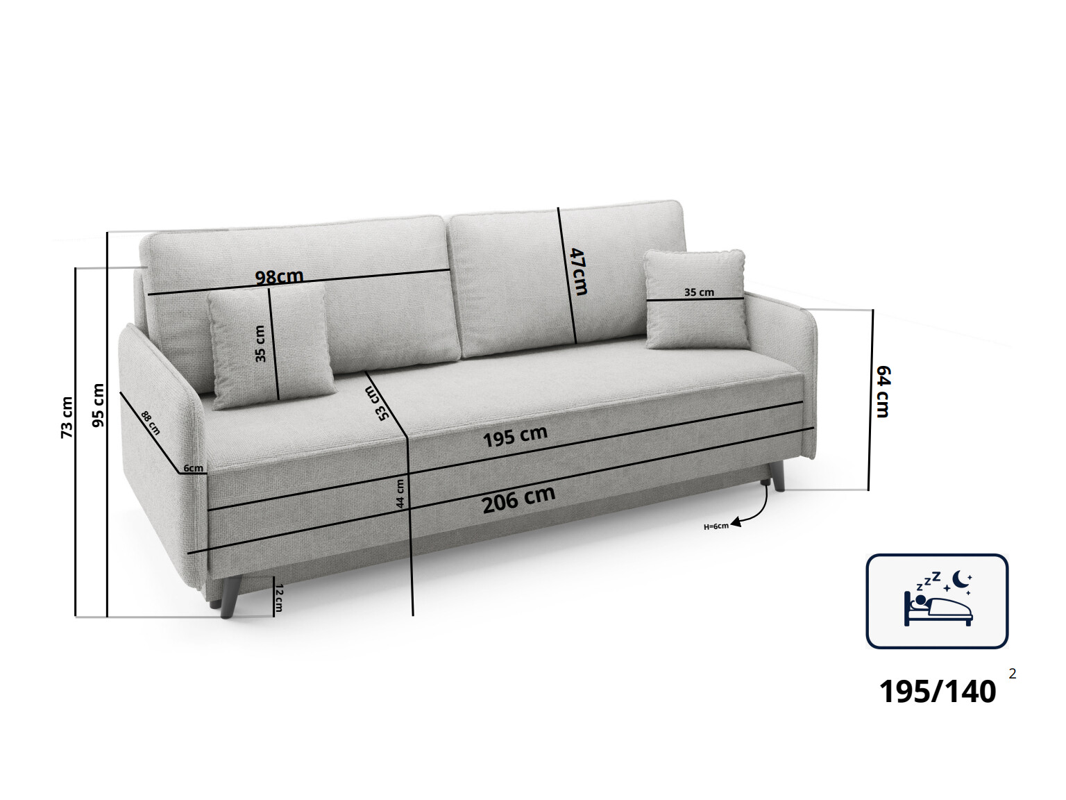 Kauč na razvlačenje Alton 112 (Garden 18)