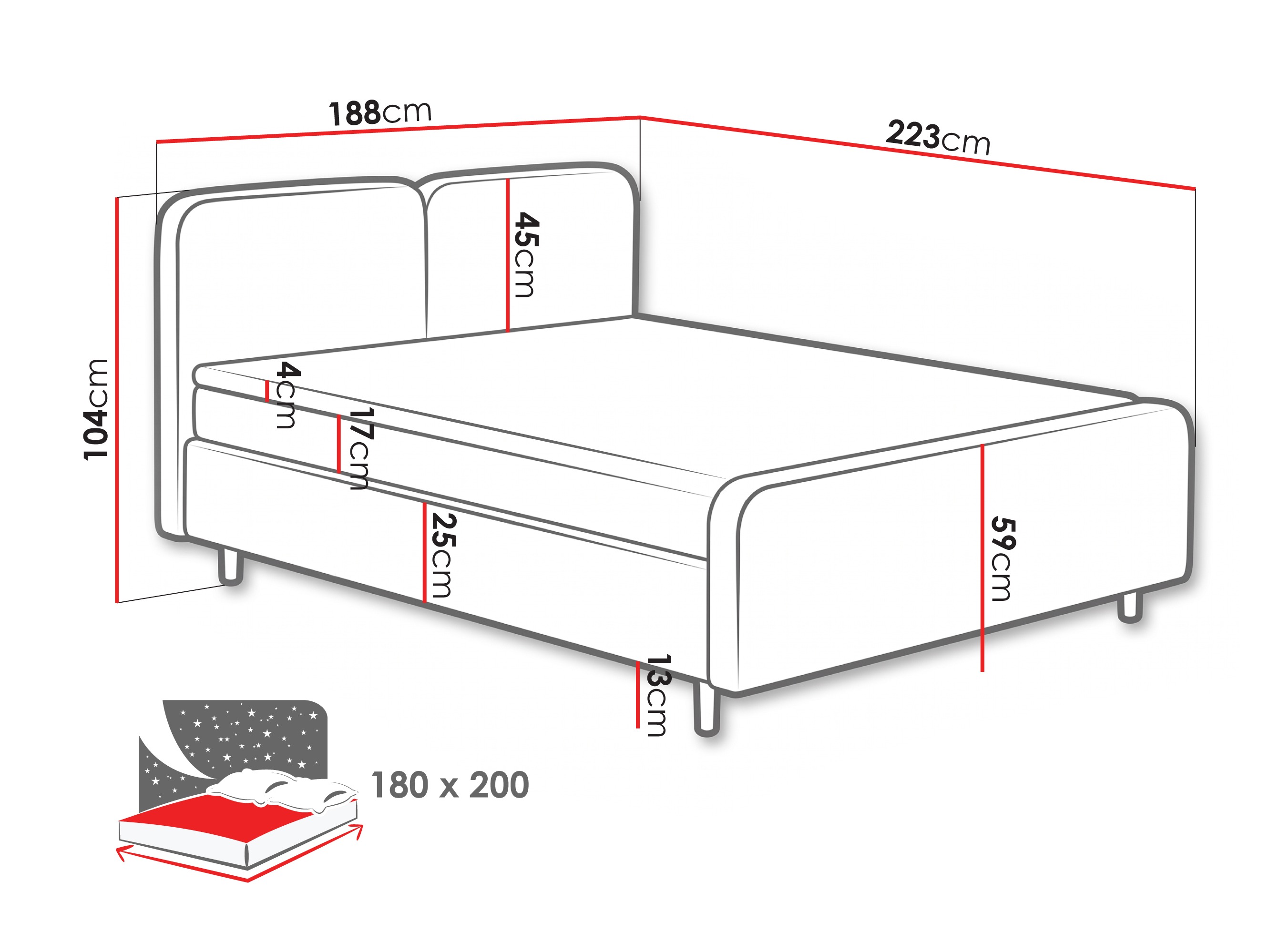 Boxspring krevet Margate 130 (Tilia 03)