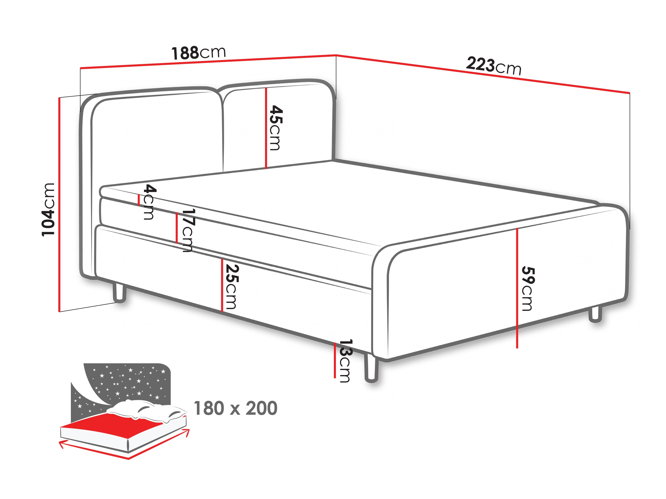 Boxspring krevet Margate 130 (Tilia 17)