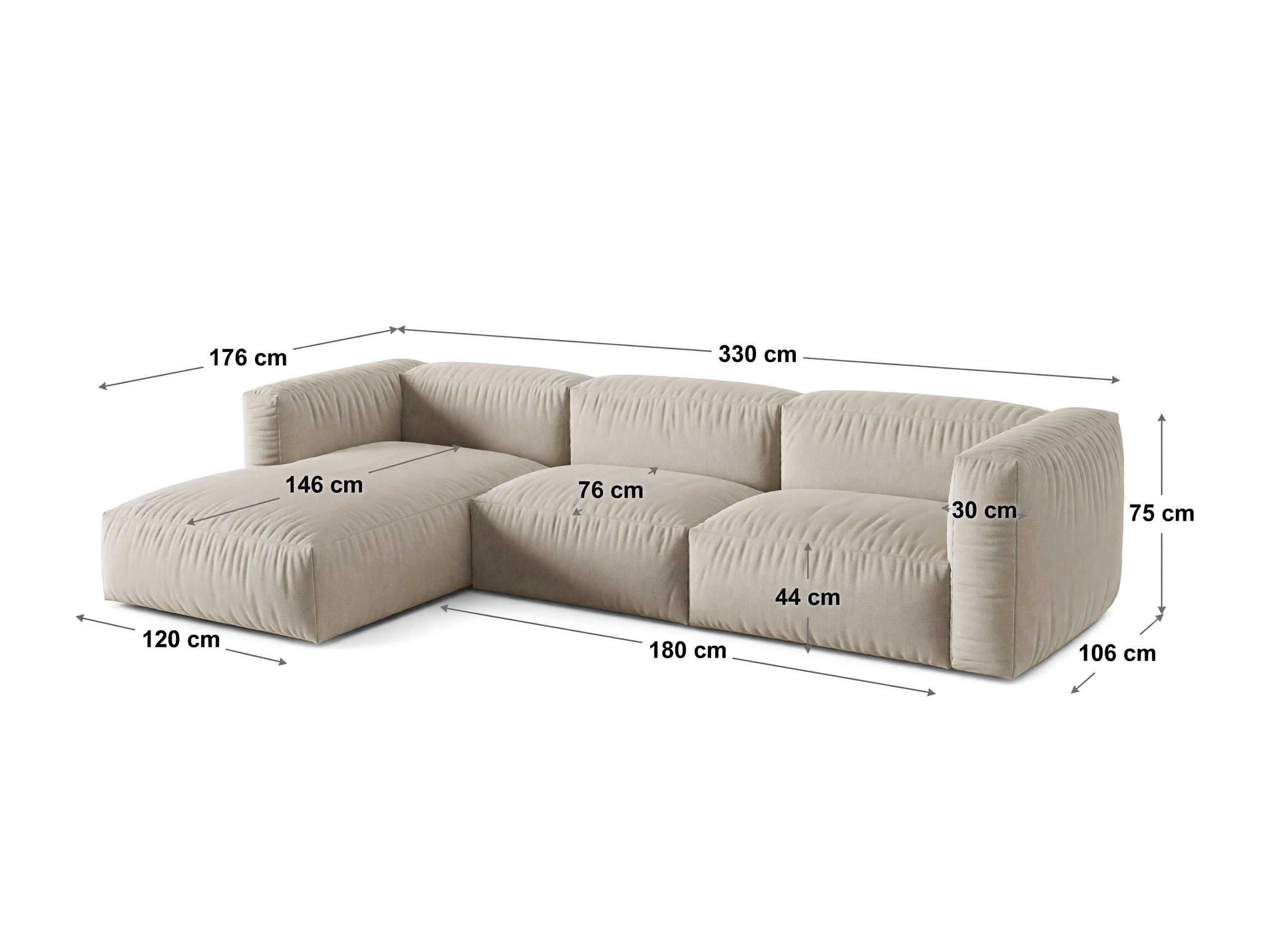 Modularna kutna garnitura Sorcoro 104 (Vogue 13)