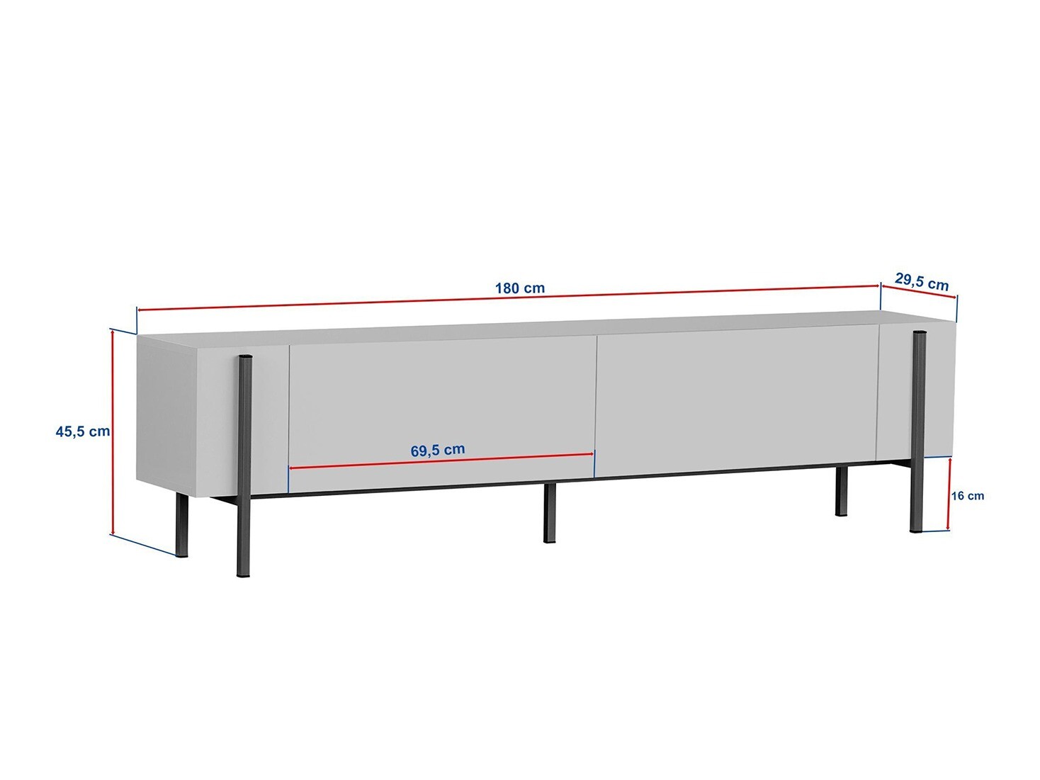 TV stol Novato 154 (Orah + Svijetli travertin)