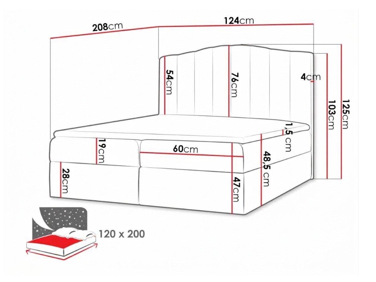 Boxspring krevet Cantus (Casablanca 2303)