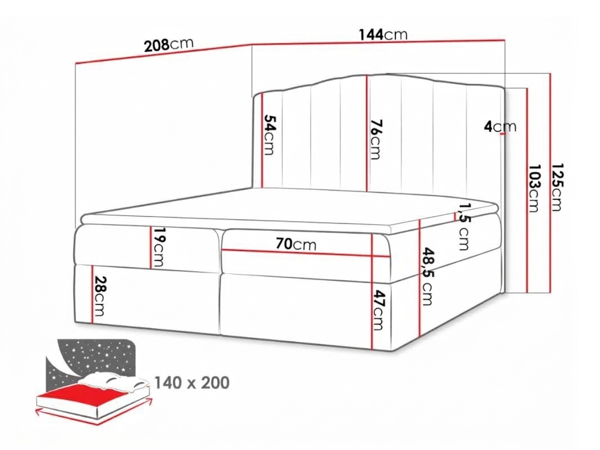 Boxspring krevet Cantus (Casablanca 2313)