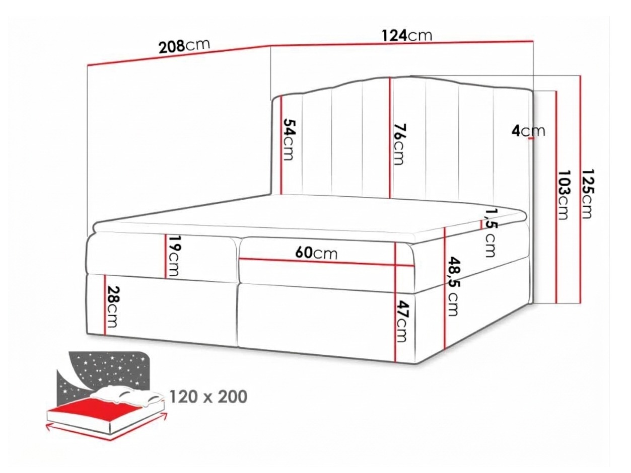 Boxspring krevet Cantus (Casablanca 2314)