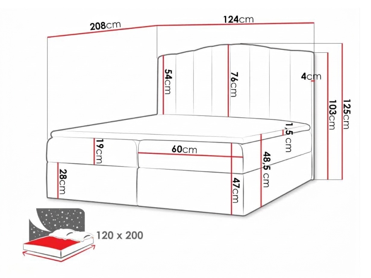 Boxspring krevet Cantus (Casablanca 2316)