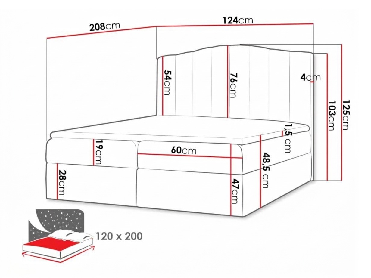Boxspring krevet Cantus (Soft 032)