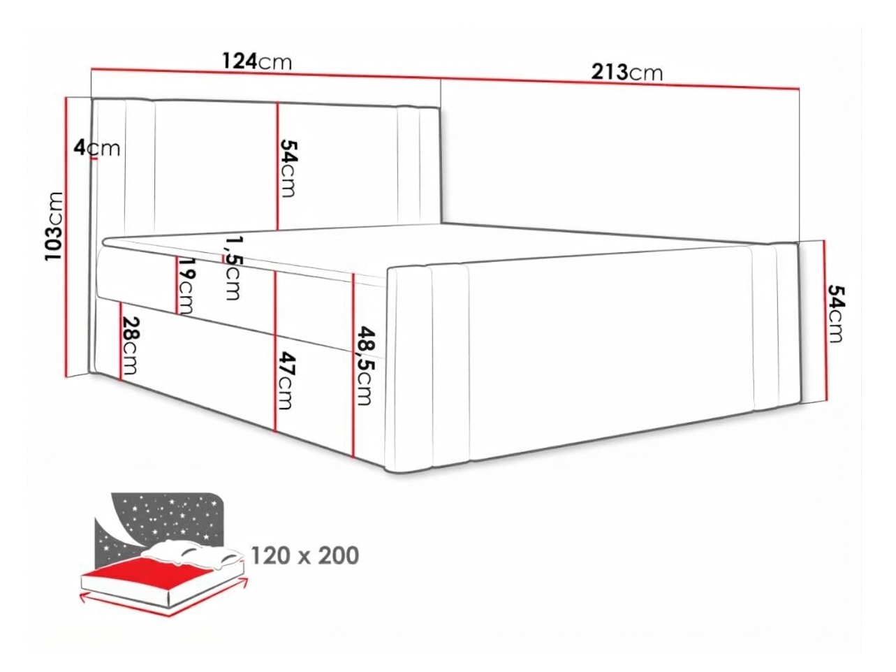 Boxspring krevet Mel (Amor Velvet 4307)