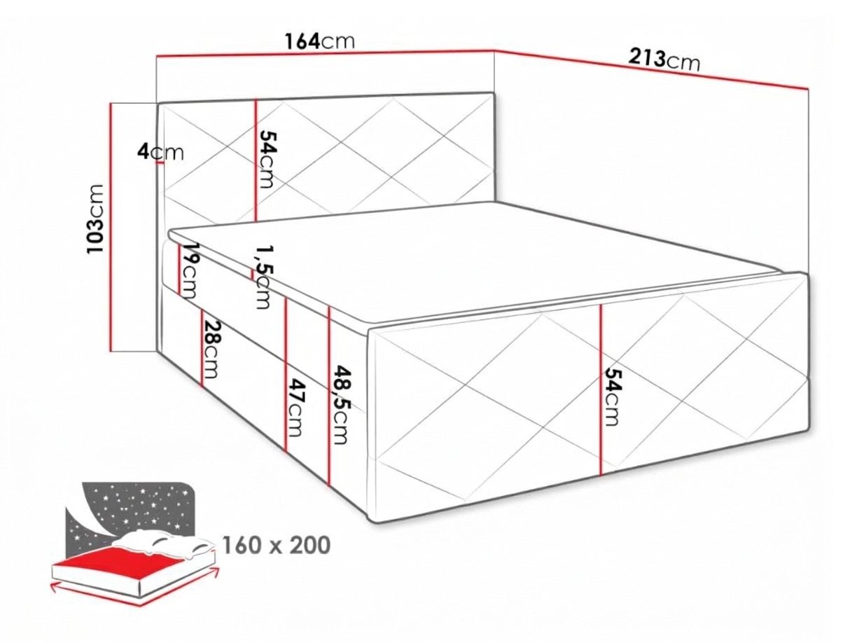 Boxspring krevet Mons (Soft 017)