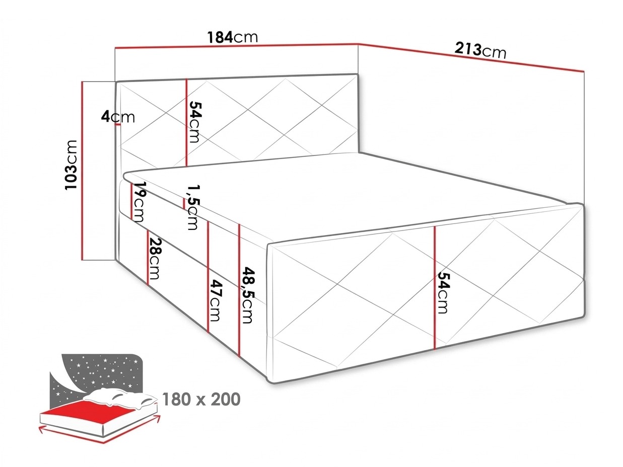 Boxspring krevet Mons (Soft 017)