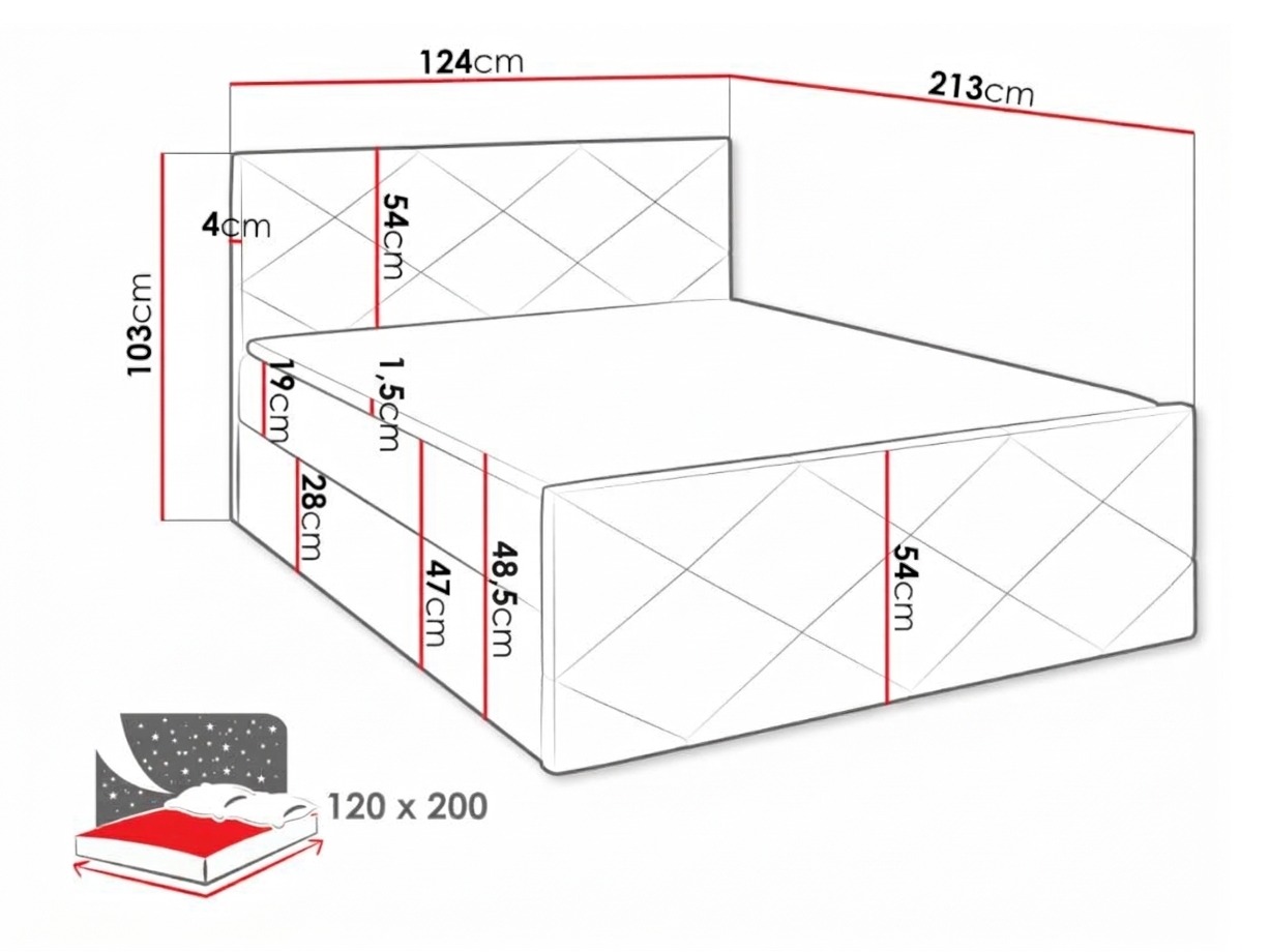Boxspring krevet Mons (Soft 033)