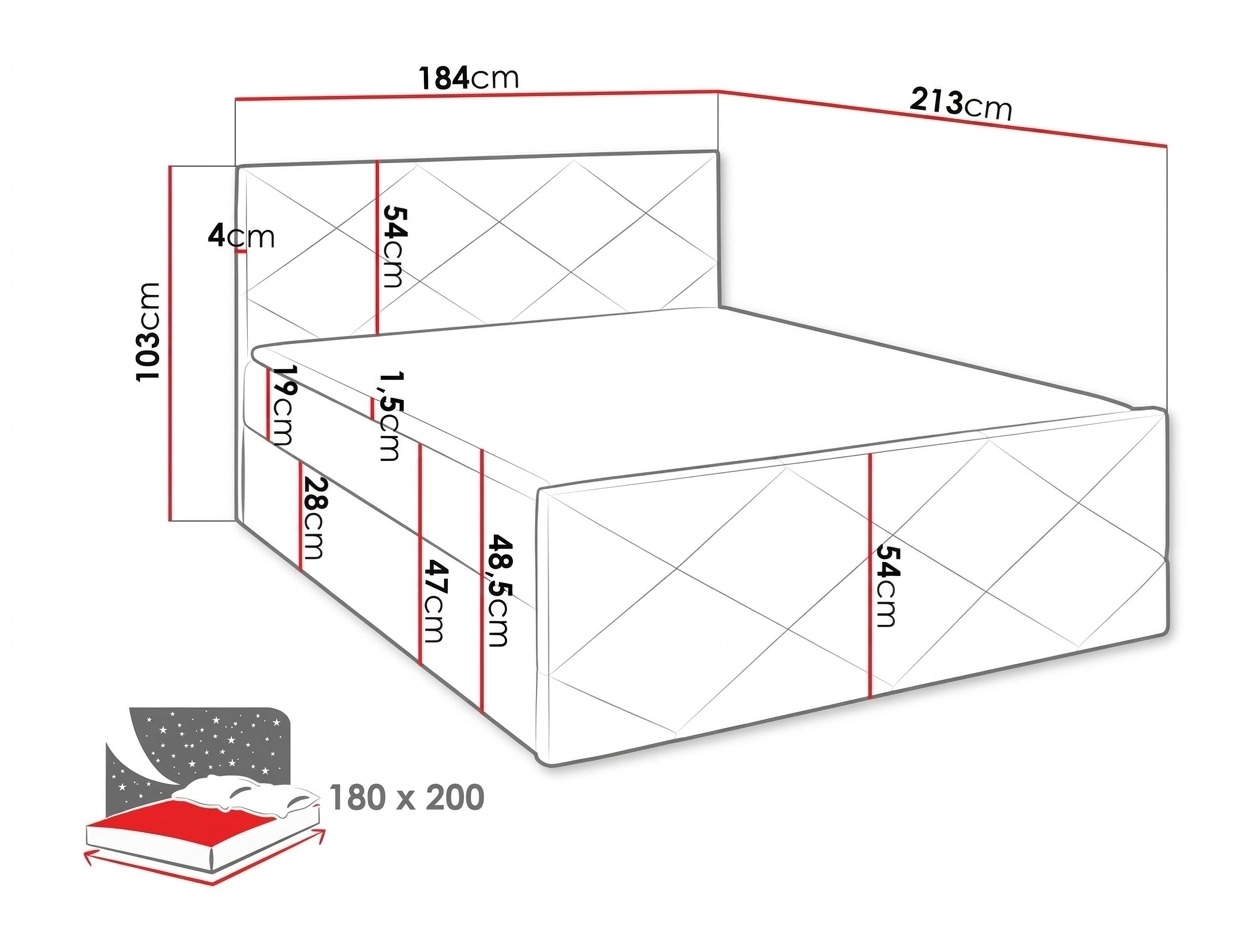Boxspring krevet Mons (Soft 033)