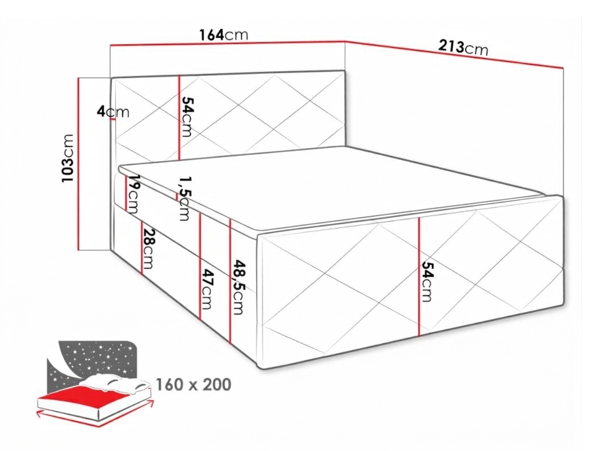 Boxspring krevet Mons (Zetta 291)
