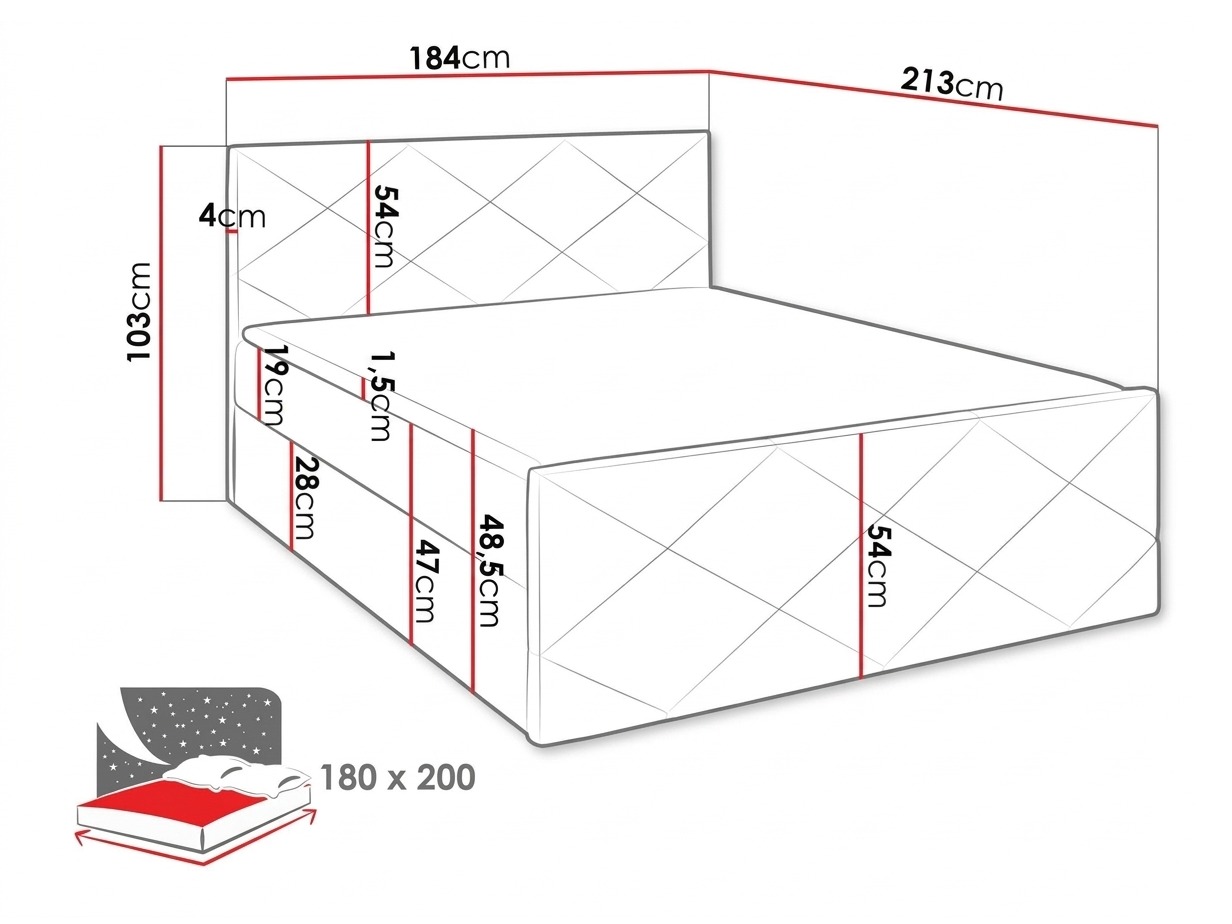 Boxspring krevet Mons (Zetta 294)